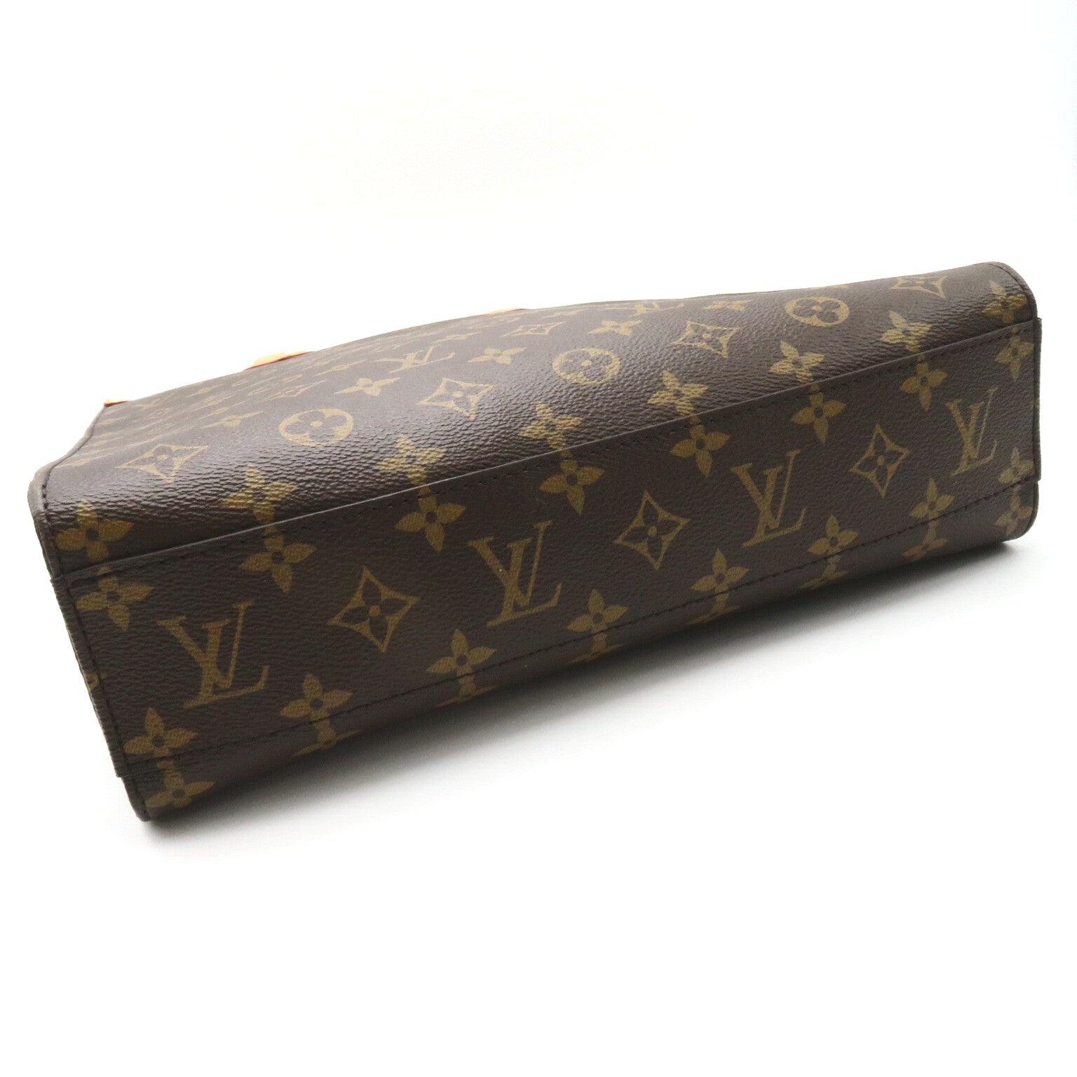 LOUIS VUITTON Monogram Sac Plat PM手挽肩背兩用袋啡色