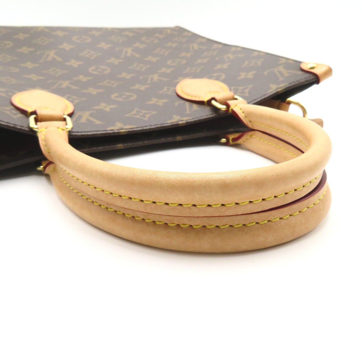 LOUIS VUITTON Monogram Sac Plat PM手挽肩背兩用袋啡色