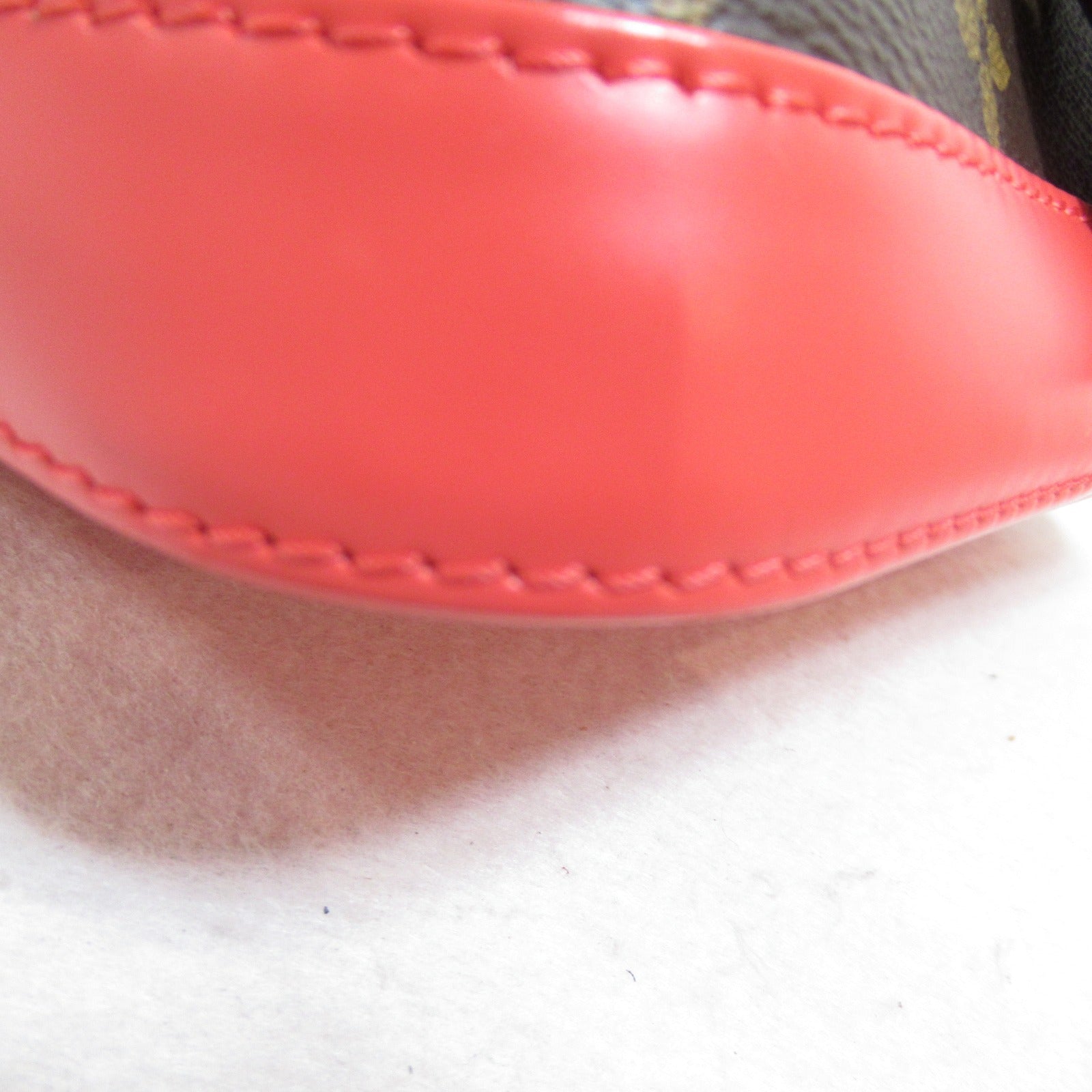 LOUIS VUITTON Monogram Alma BB手挽肩背兩用袋啡色/粉紅色Flamingo