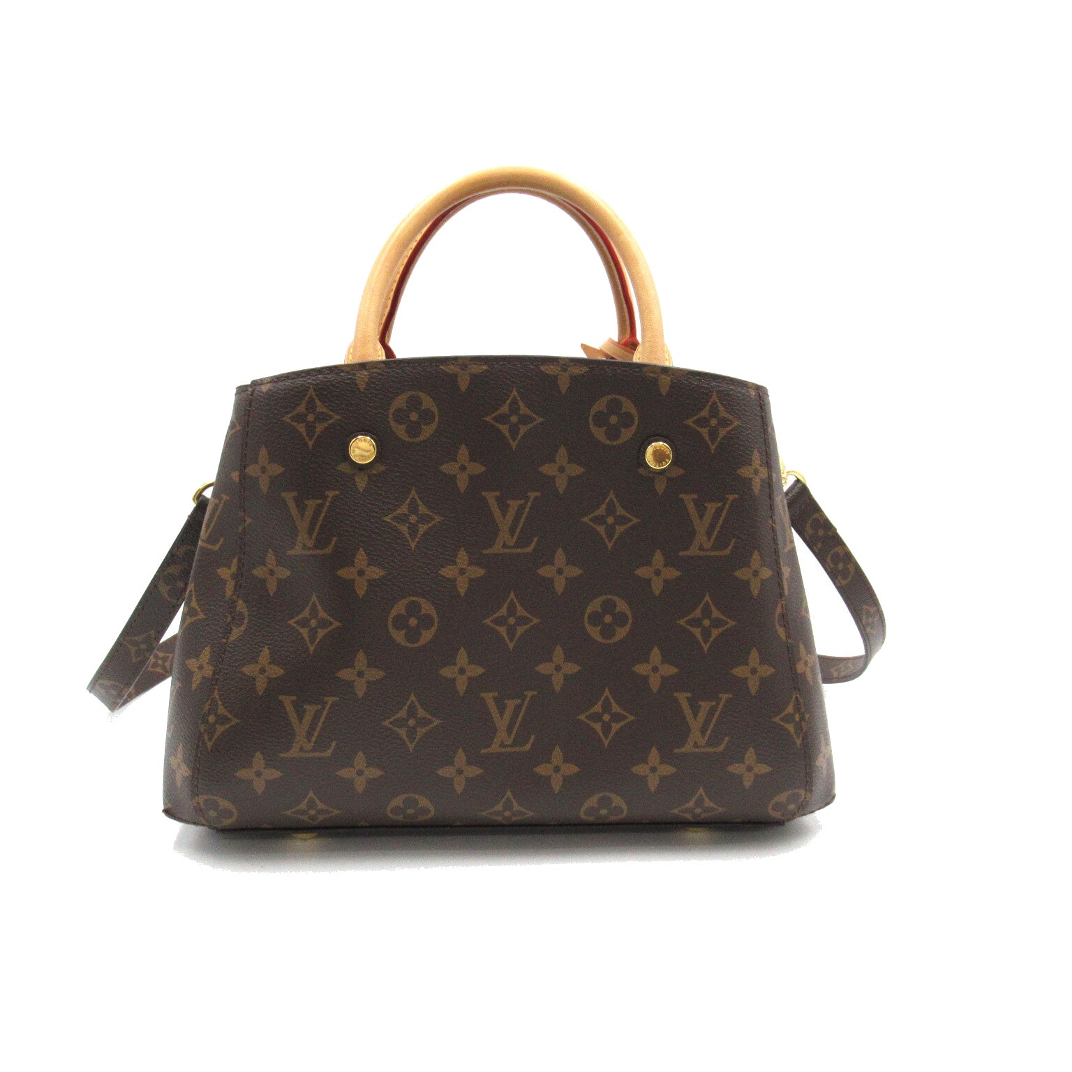 LOUIS VUITTON Monogram Montaigne BB手挽肩背兩用袋啡色