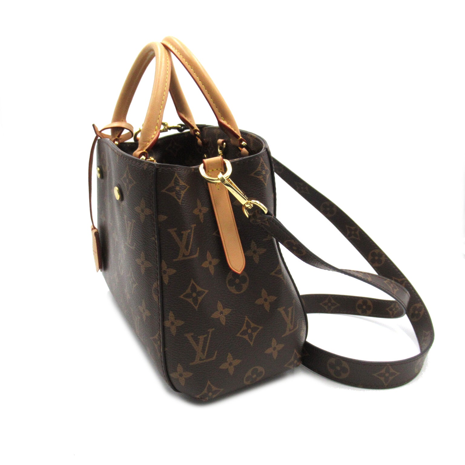 LOUIS VUITTON Monogram Montaigne BB手挽肩背兩用袋啡色
