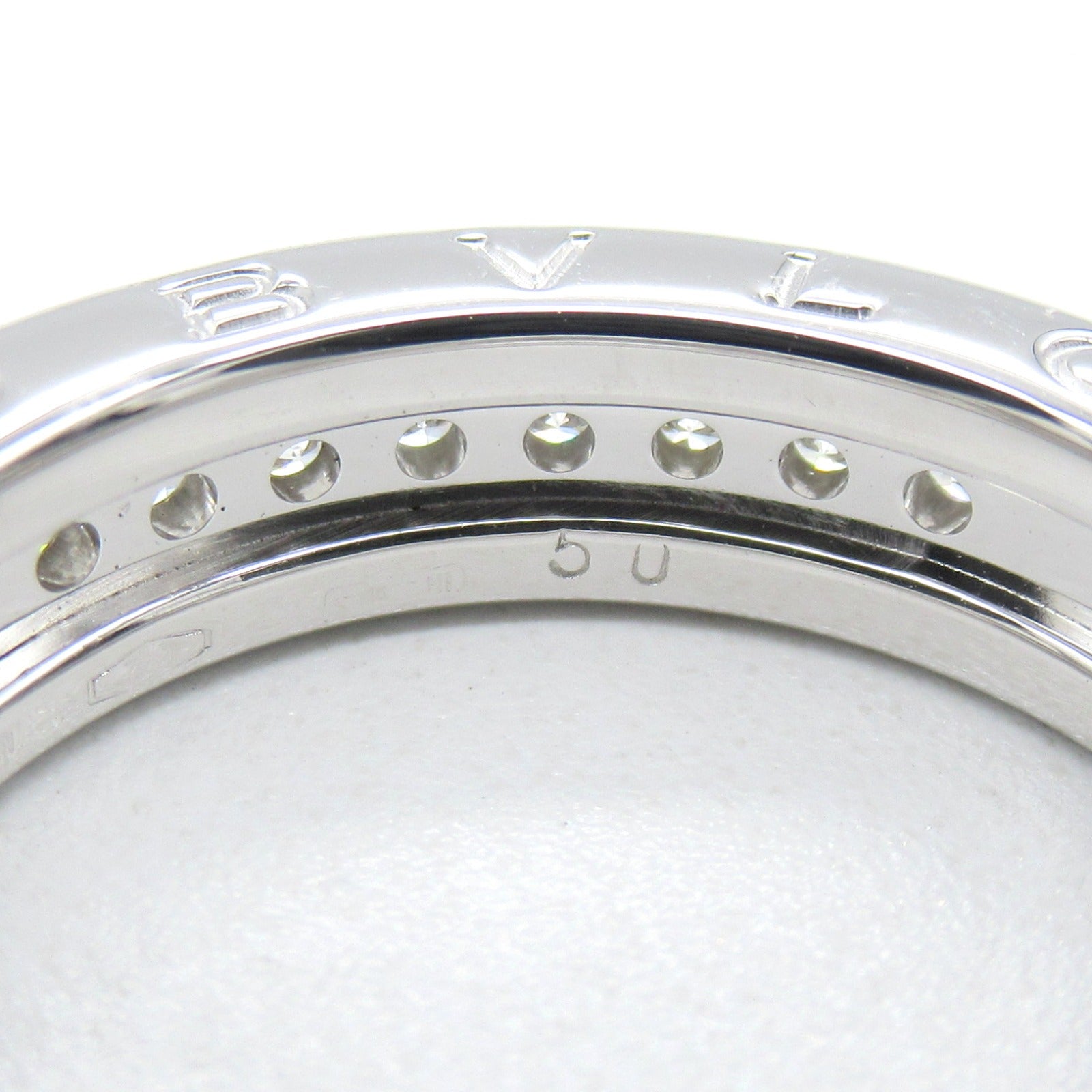 BVLGARI 18K白金B-zero1 Diamond XS鑽石戒指BVLGARI#50/US#5.25