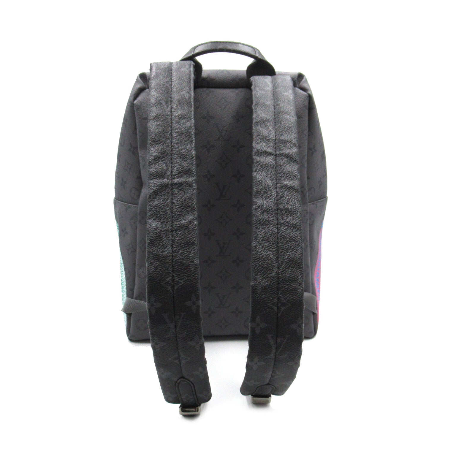 LOUIS VUITTON Monogram Eclipse Reverse LV x YK Discovery Backpack銀扣背包灰色/藍色