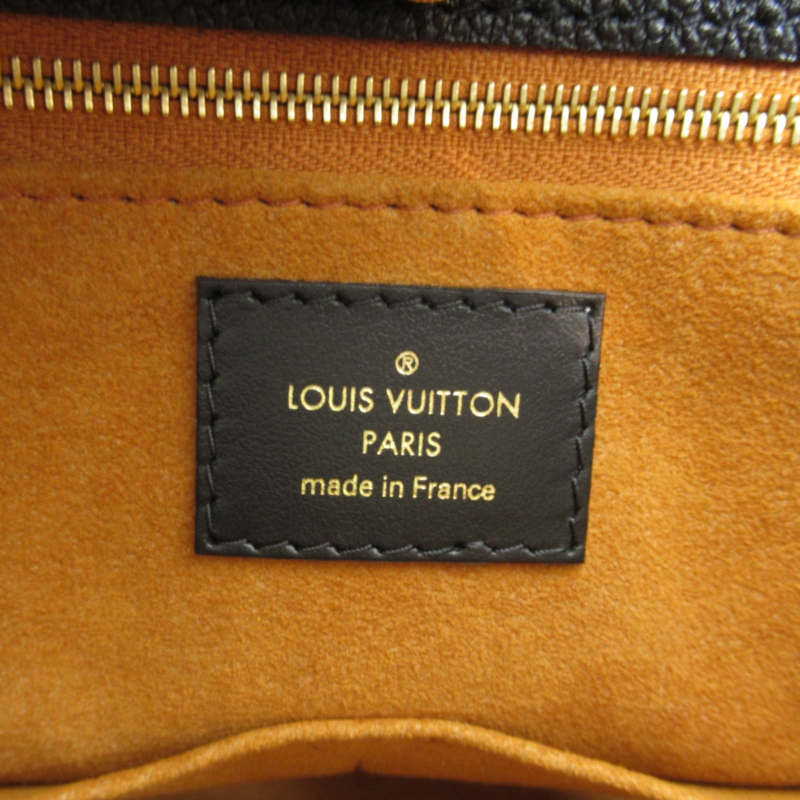 LOUIS VUITTON Monogram Empreinte OnTheGo MM金扣手挽肩背兩用袋黑色