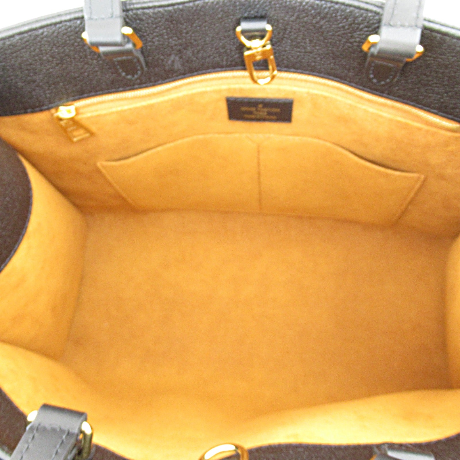 LOUIS VUITTON Monogram Empreinte OnTheGo MM金扣手挽肩背兩用袋黑色