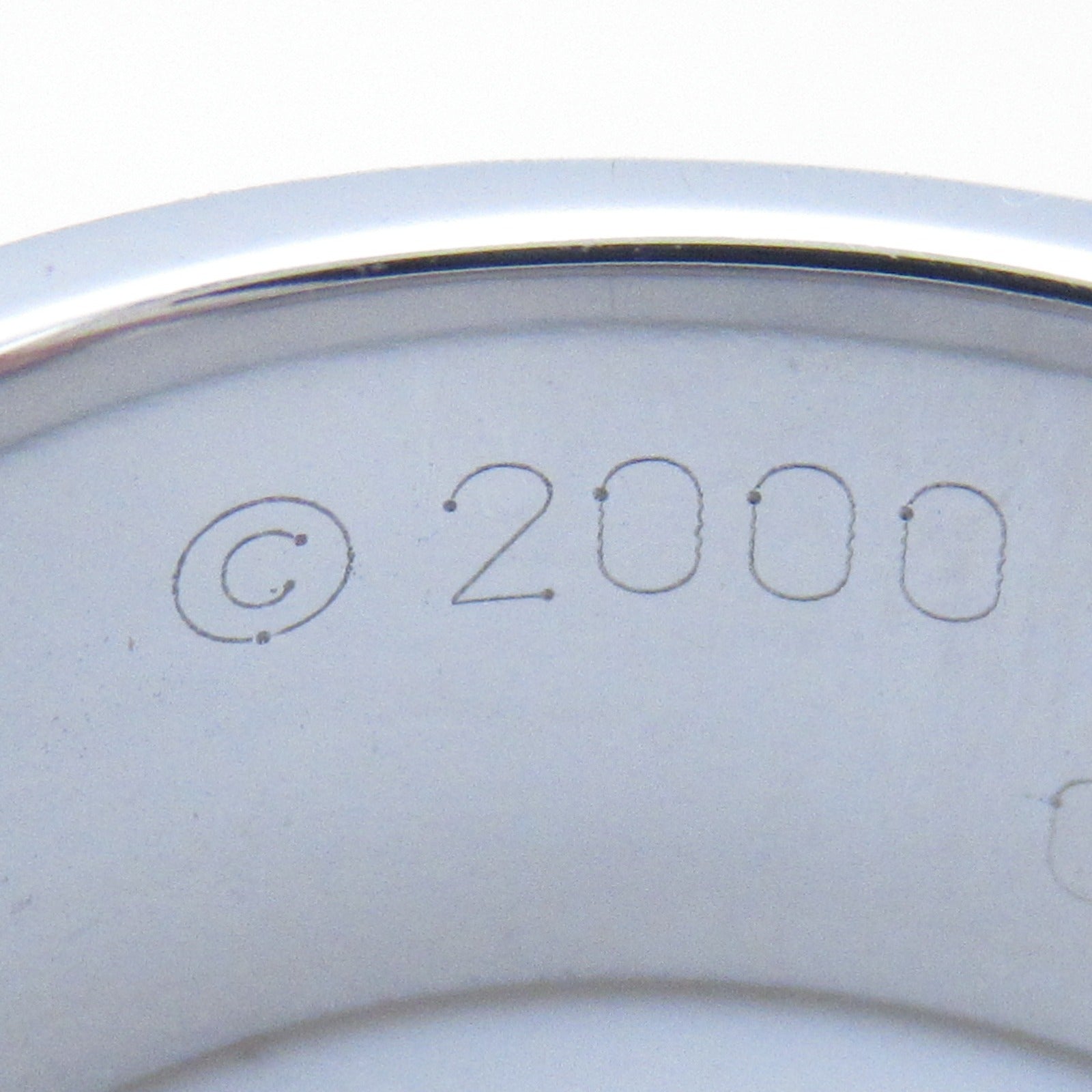 CARTIER 18K白金C2 2000Xmas鑽石戒指US#6/Cartier#51銀色
