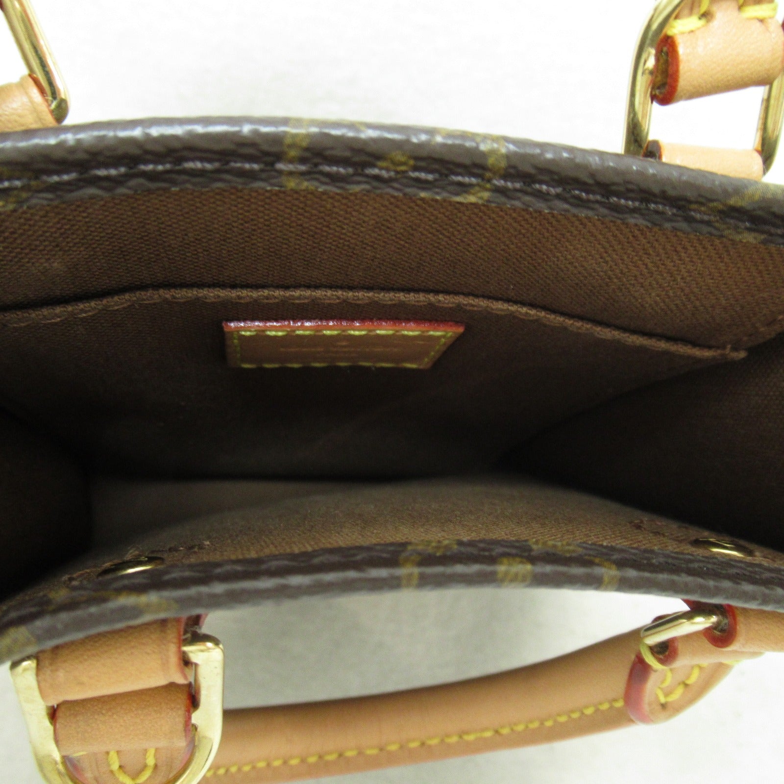 LOUIS VUITTON Monogram Petit Sac Plat手挽肩背兩用袋啡色