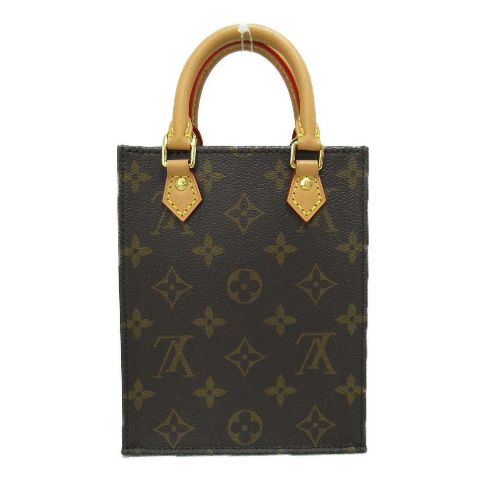 LOUIS VUITTON Monogram Petit Sac Plat手挽肩背兩用袋啡色