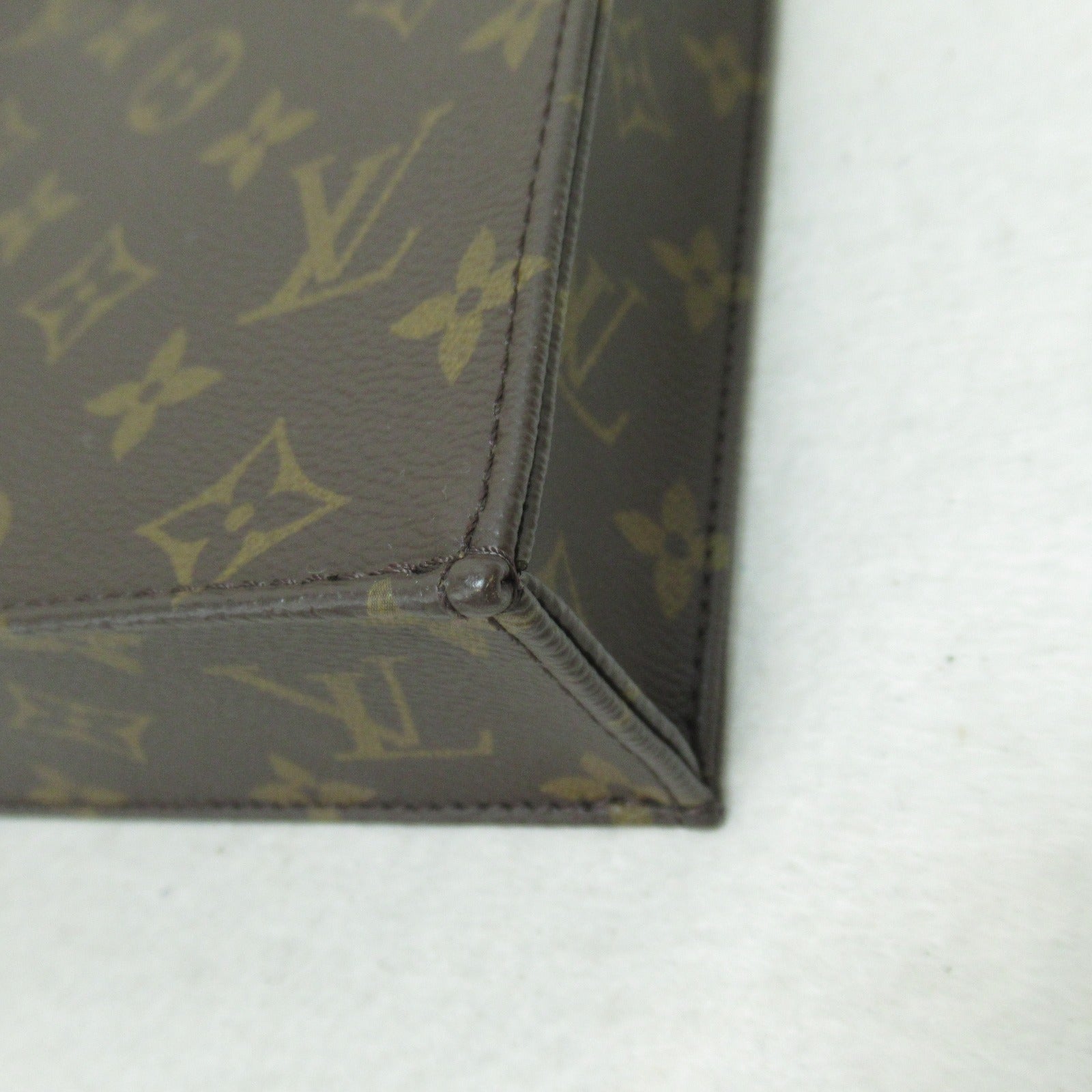 LOUIS VUITTON Monogram Petit Sac Plat手挽肩背兩用袋啡色