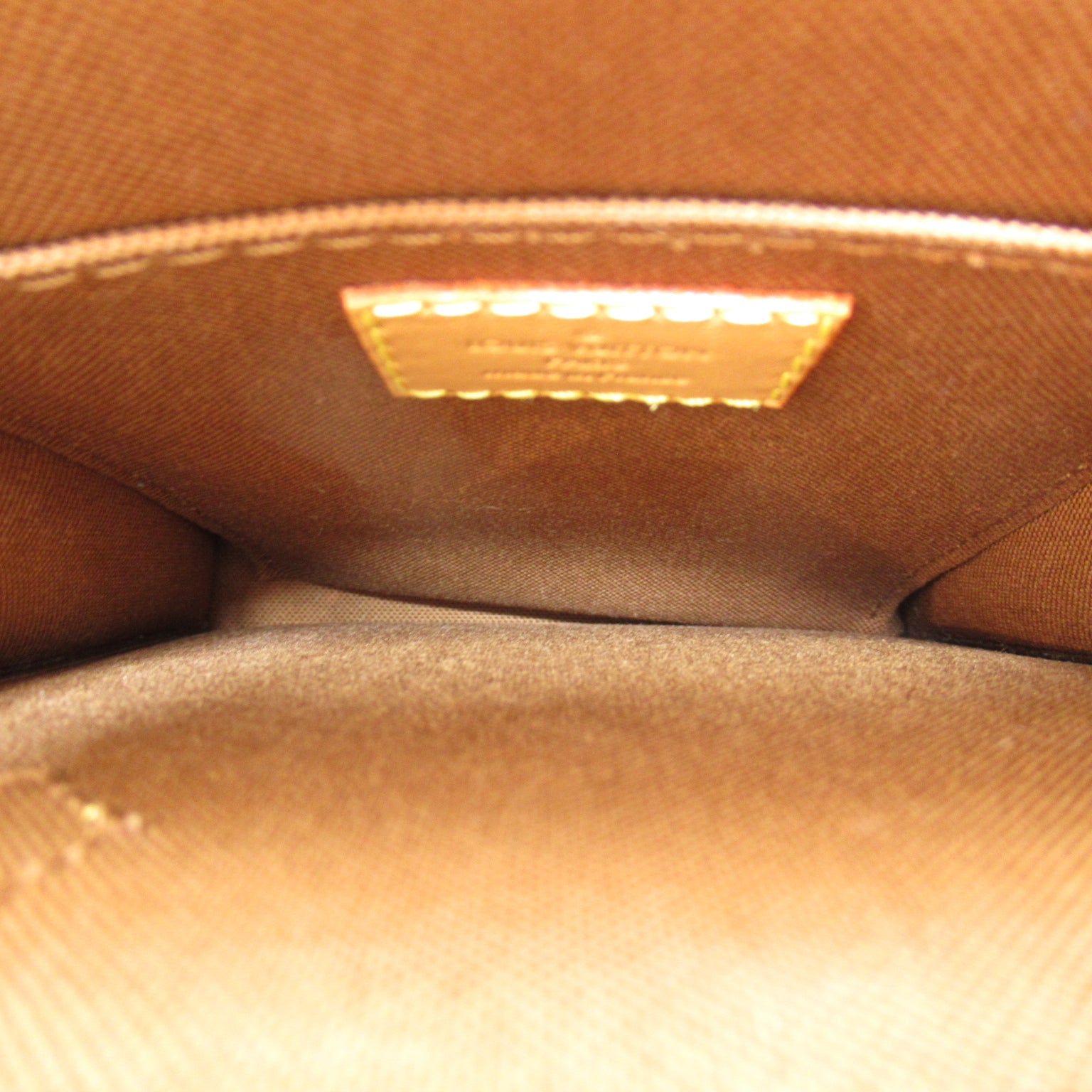 LOUIS VUITTON Monogram Petit Sac Plat金扣手挽肩背兩用袋啡色