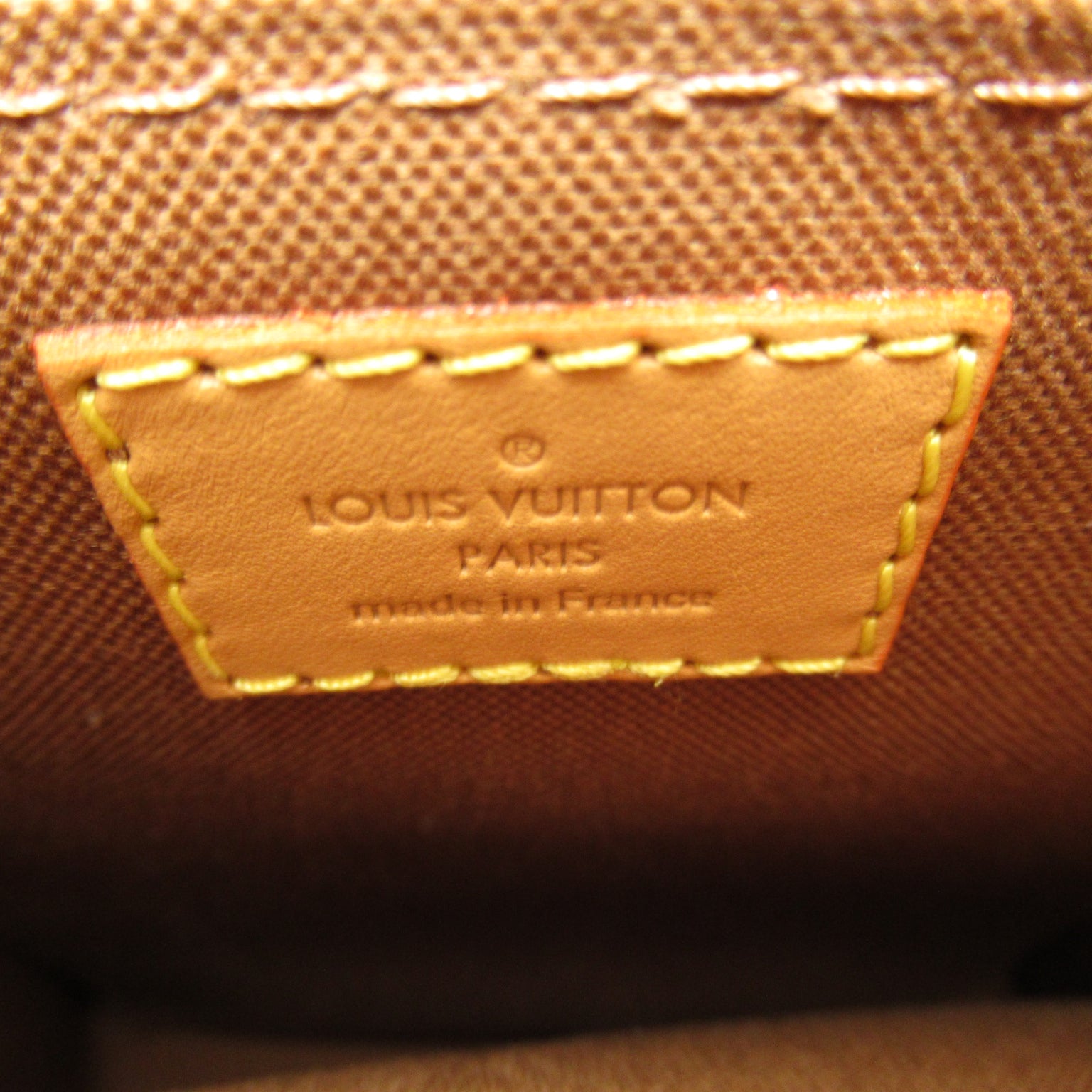 LOUIS VUITTON Monogram Petit Sac Plat金扣手挽肩背兩用袋啡色