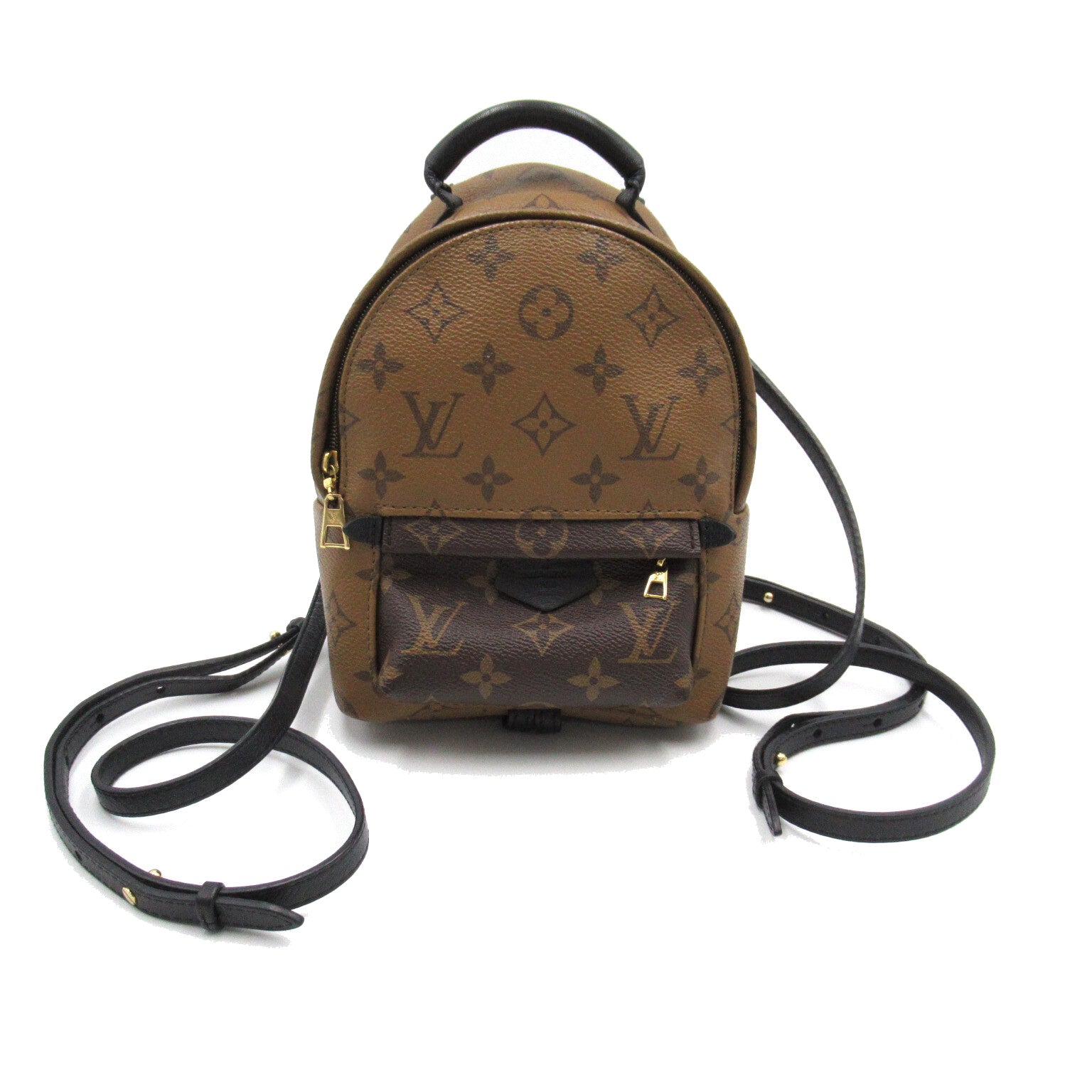 LOUIS VUITTON Monogram Reverse Palm Springs Mini背包啡色