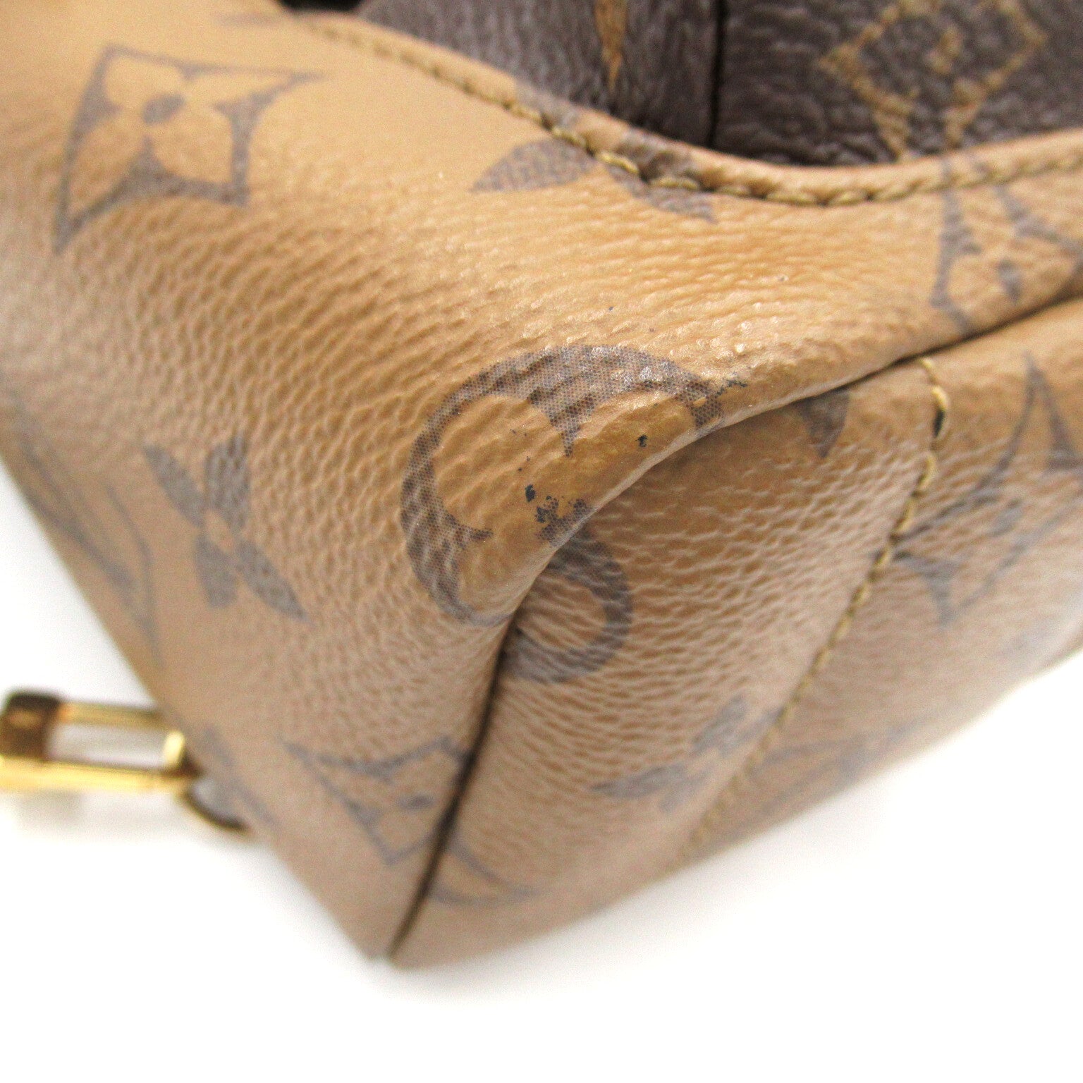 LOUIS VUITTON Monogram Reverse Palm Springs Mini背包啡色