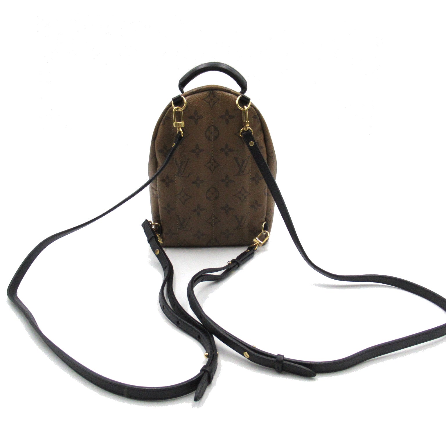 LOUIS VUITTON Monogram Reverse Palm Springs Mini背包啡色
