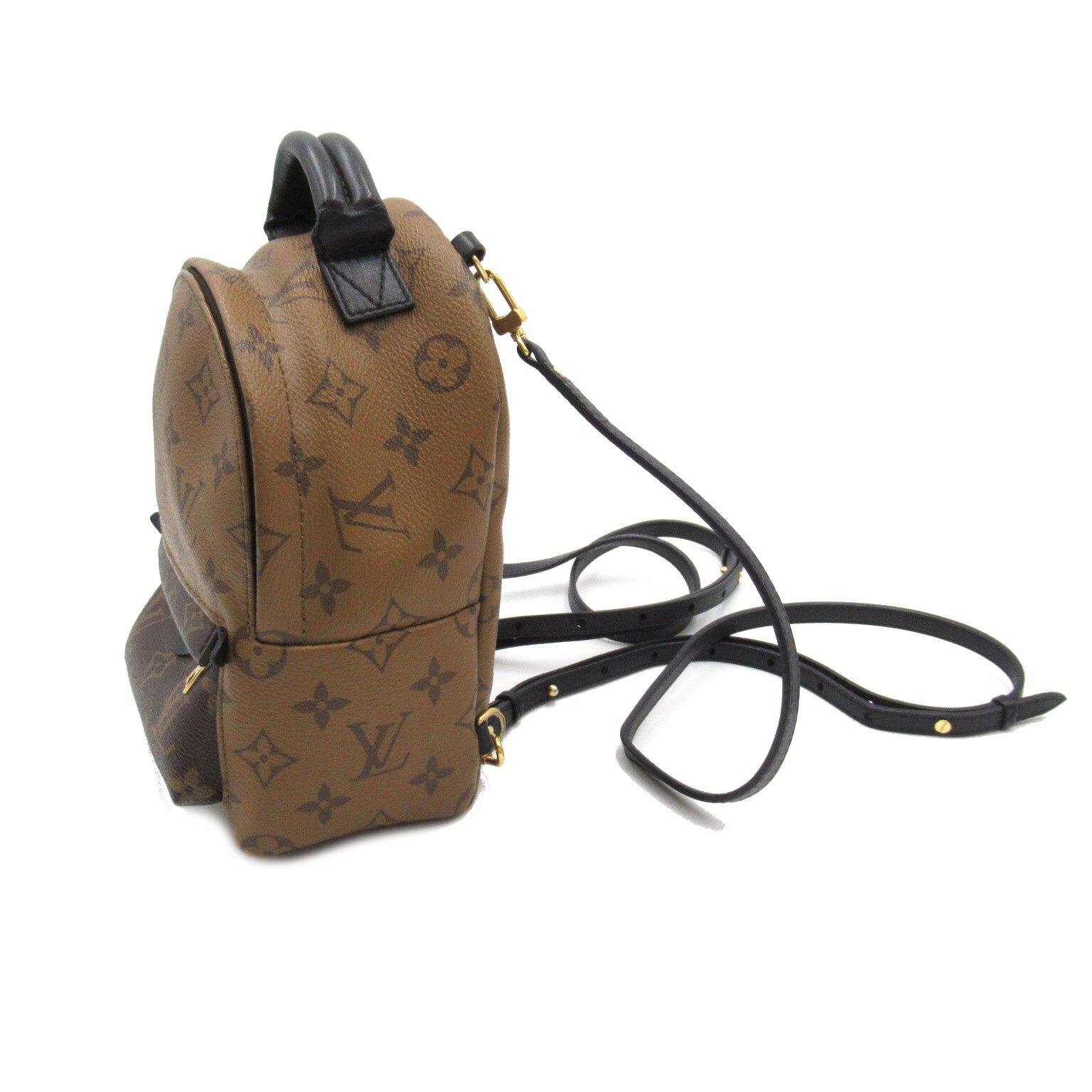 LOUIS VUITTON Monogram Reverse Palm Springs Mini背包啡色