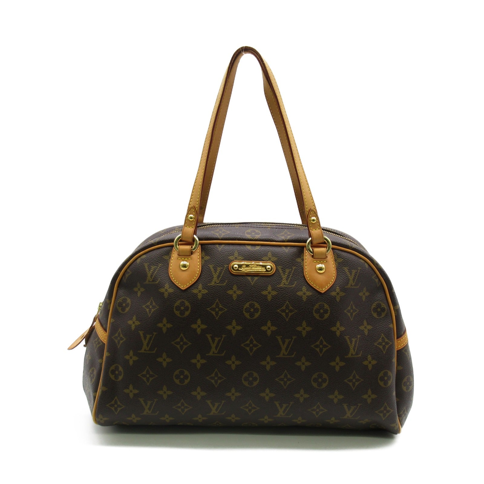 LOUIS VUITTON Monogram Montorgueil PM金扣肩背袋啡色