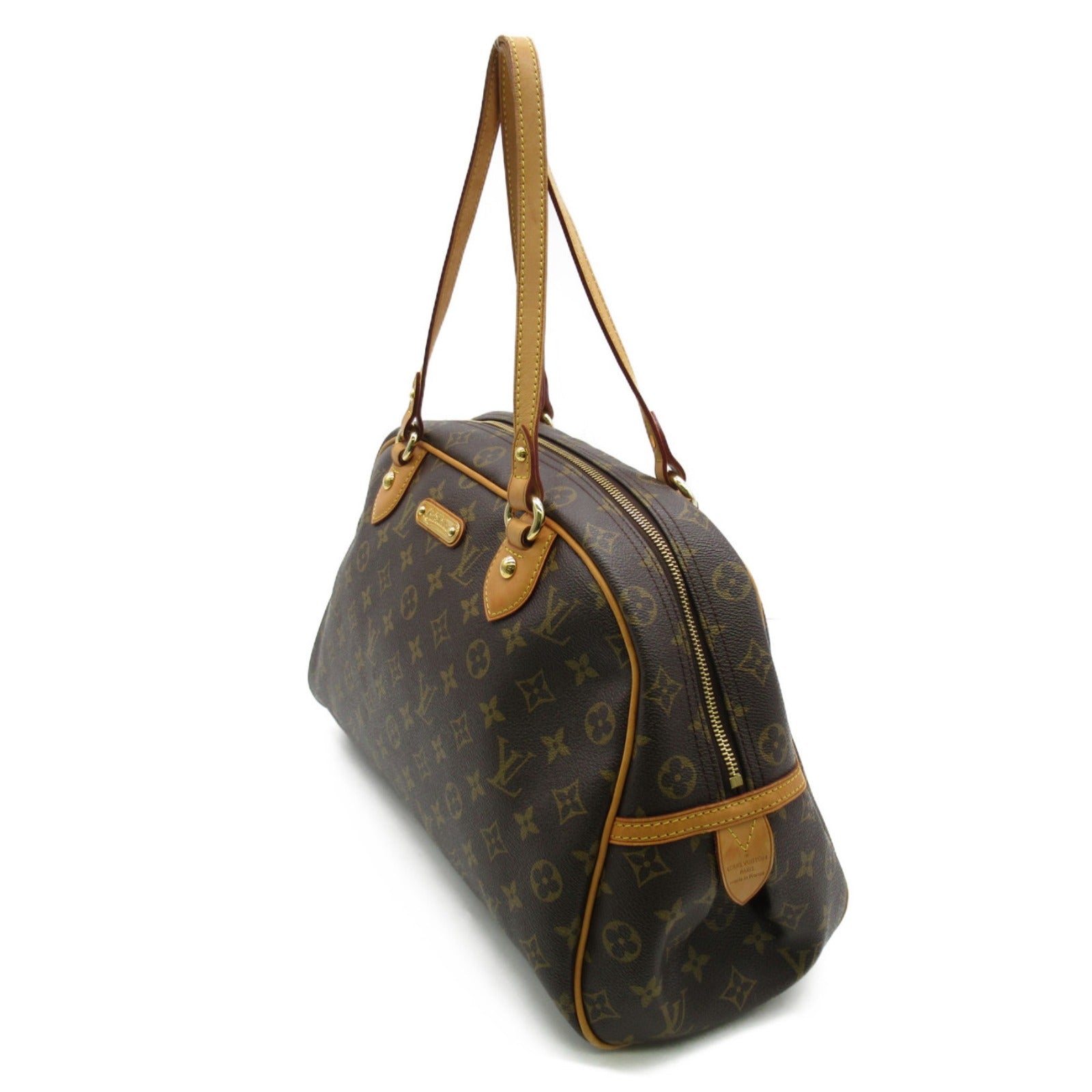 LOUIS VUITTON Monogram Montorgueil PM金扣肩背袋啡色