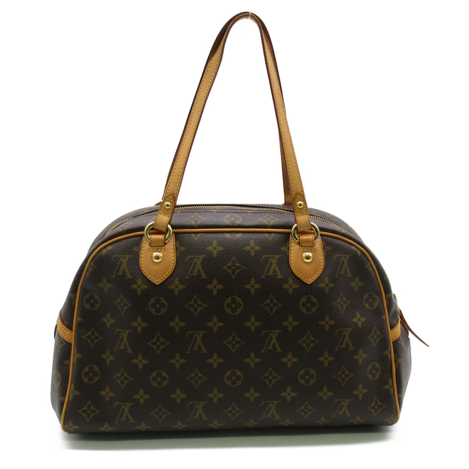 LOUIS VUITTON Monogram Montorgueil PM金扣肩背袋啡色