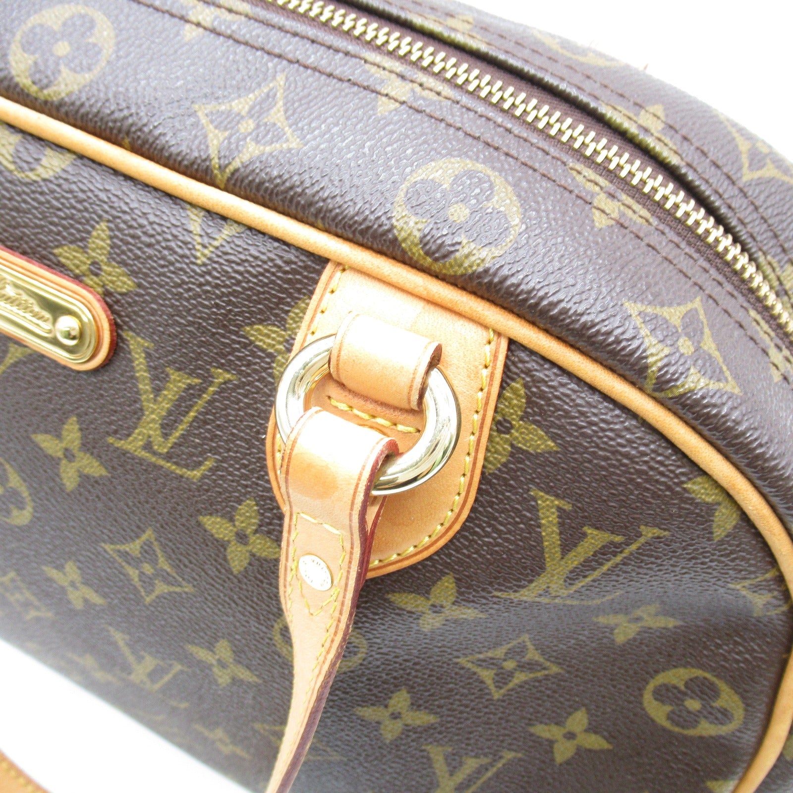 LOUIS VUITTON Monogram Montorgueil PM金扣肩背袋啡色