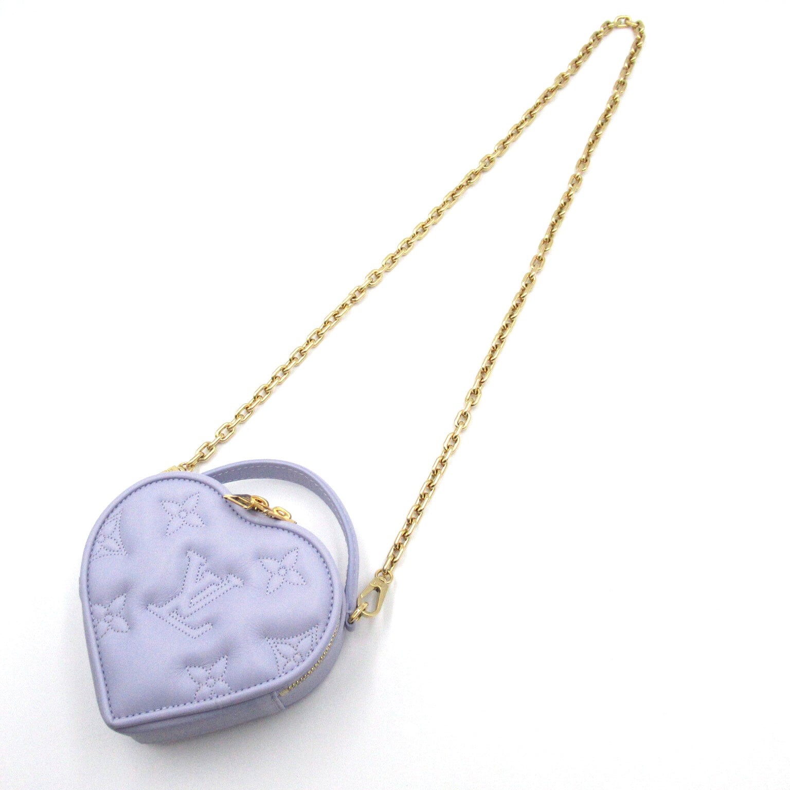 LOUIS VUITTON Monogram-Embroidered Pop My Heart手挽肩背兩用袋紫色