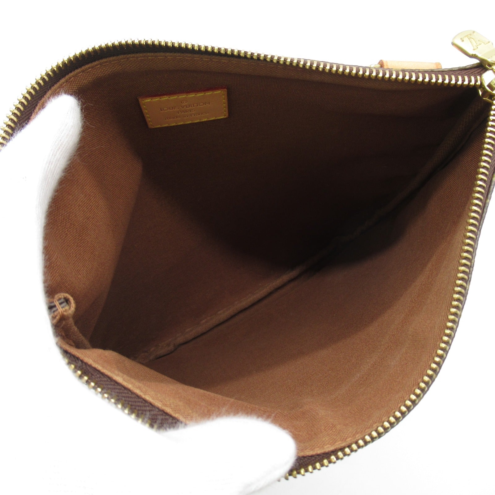 LOUIS VUITTON Monogram Pochette Bosphore金扣肩背袋啡色