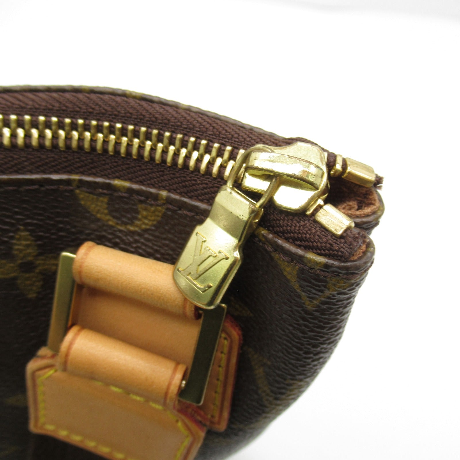 LOUIS VUITTON Monogram Pochette Bosphore金扣肩背袋啡色