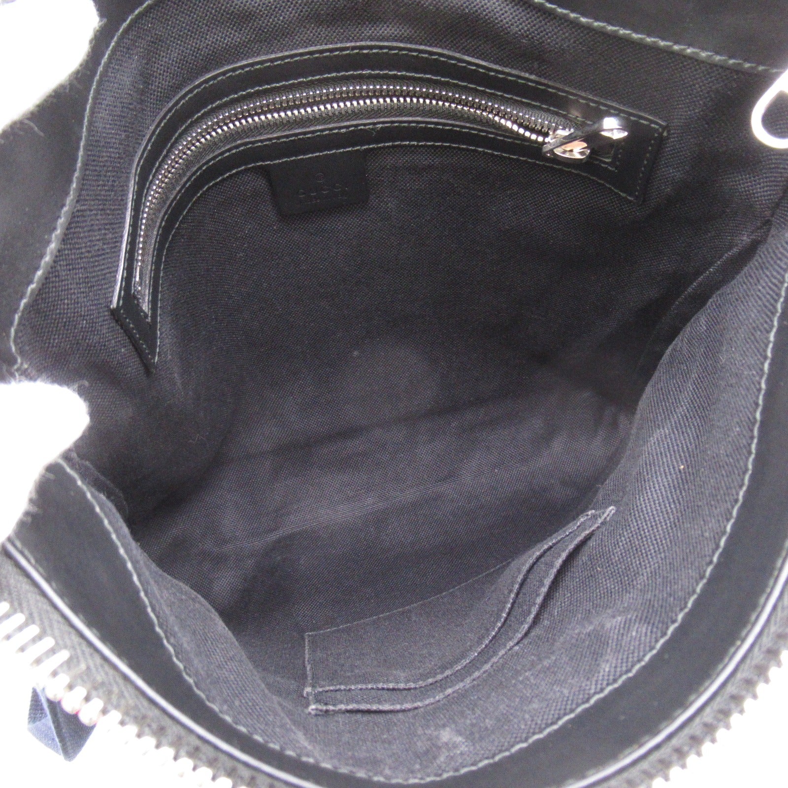 GUCCI 塗層帆布GG Supreme Shoulder肩背袋黑色