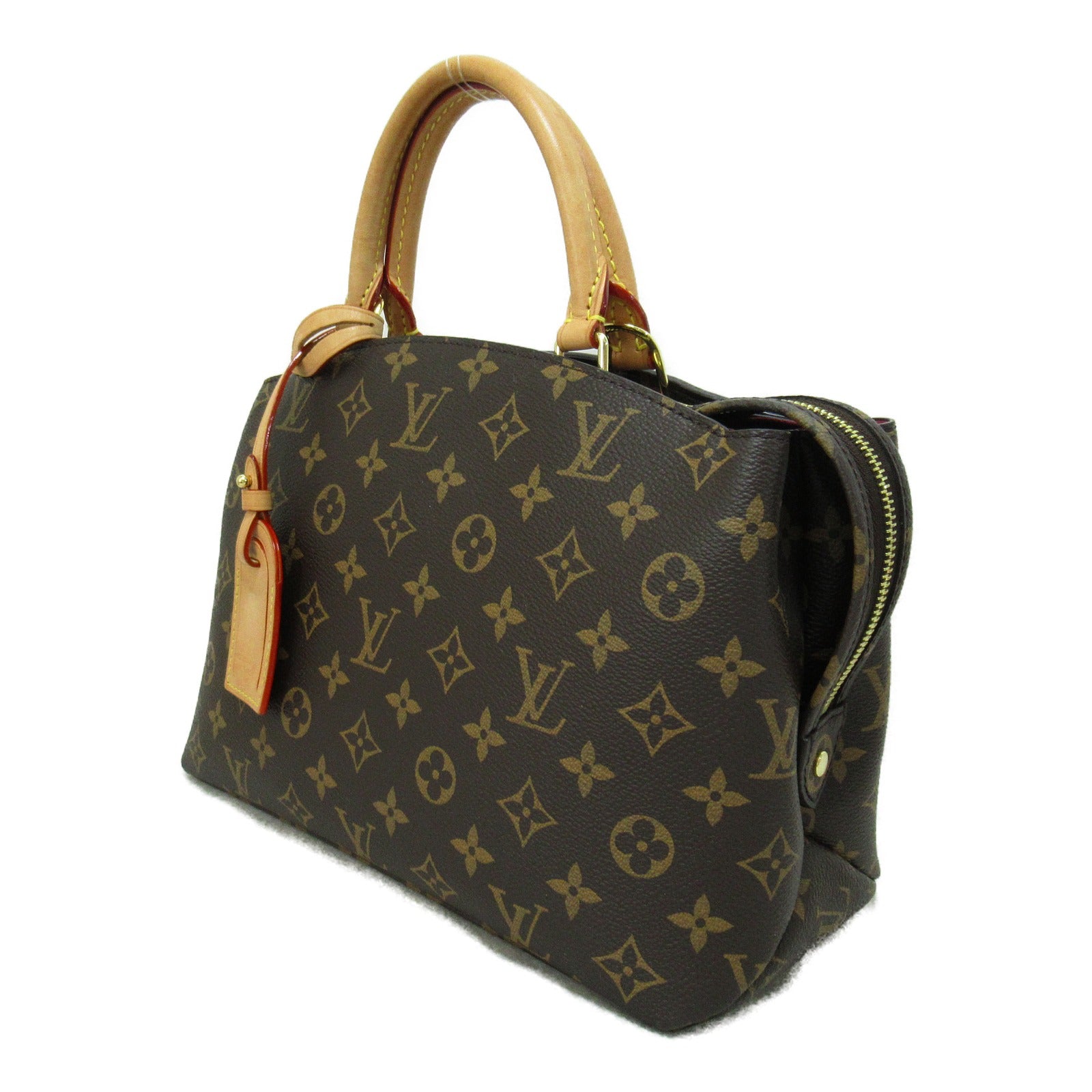 LOUIS VUITTON Monogram Petit Palais PM金扣手挽肩背兩用袋棕色