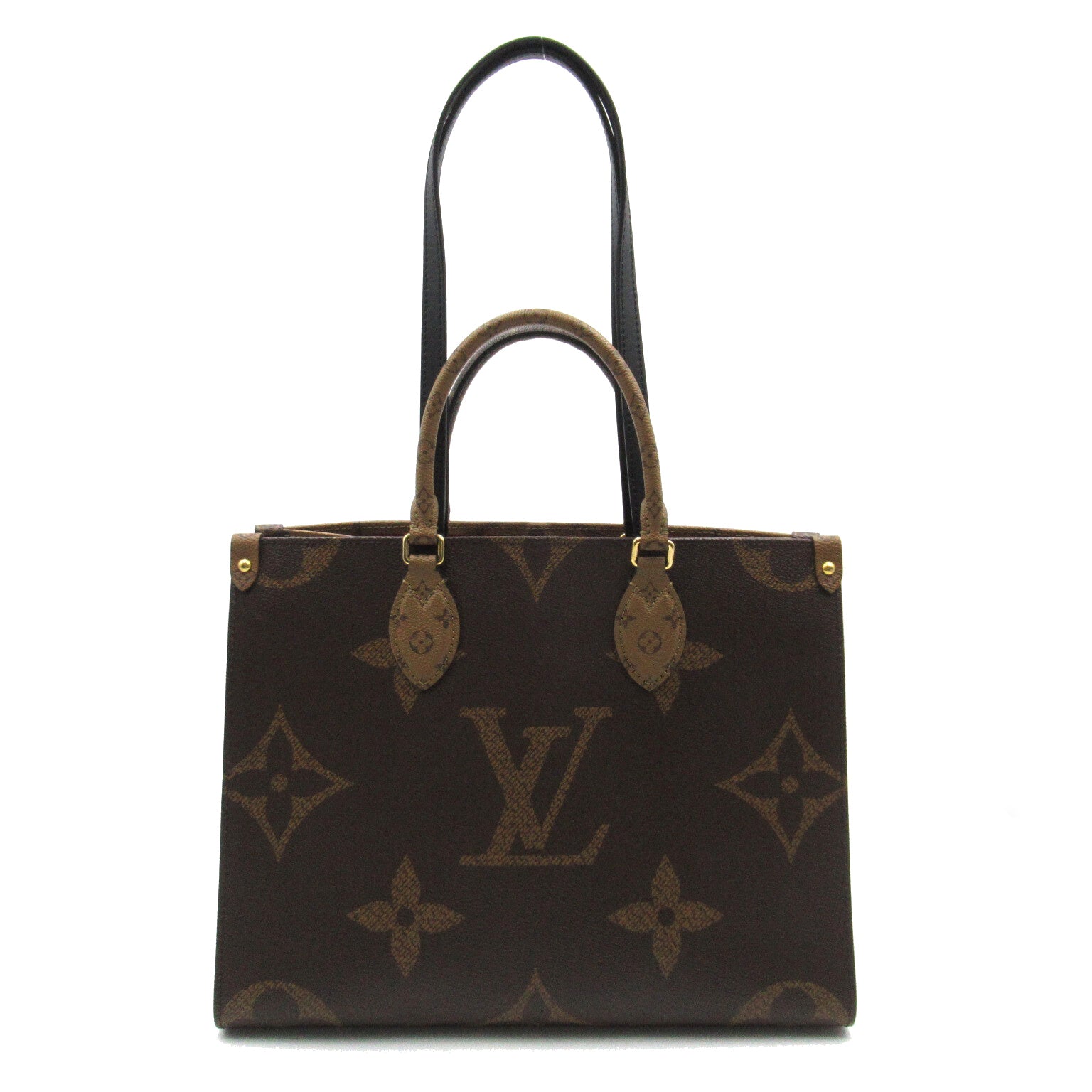LOUIS VUITTON Monogram Giant OnTheGo MM手挽肩背兩用袋啡色