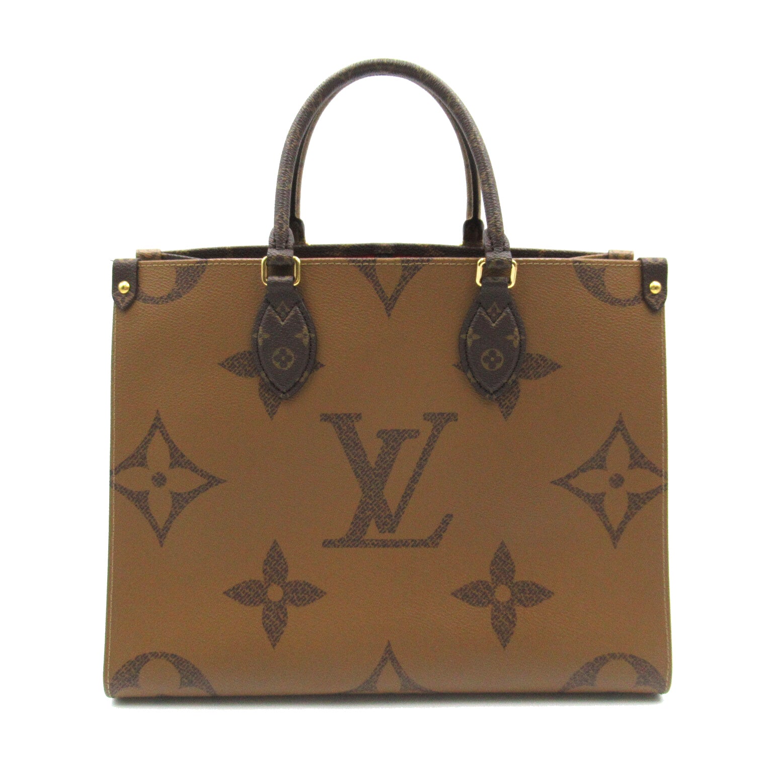 LOUIS VUITTON Monogram Giant OnTheGo MM手挽肩背兩用袋啡色