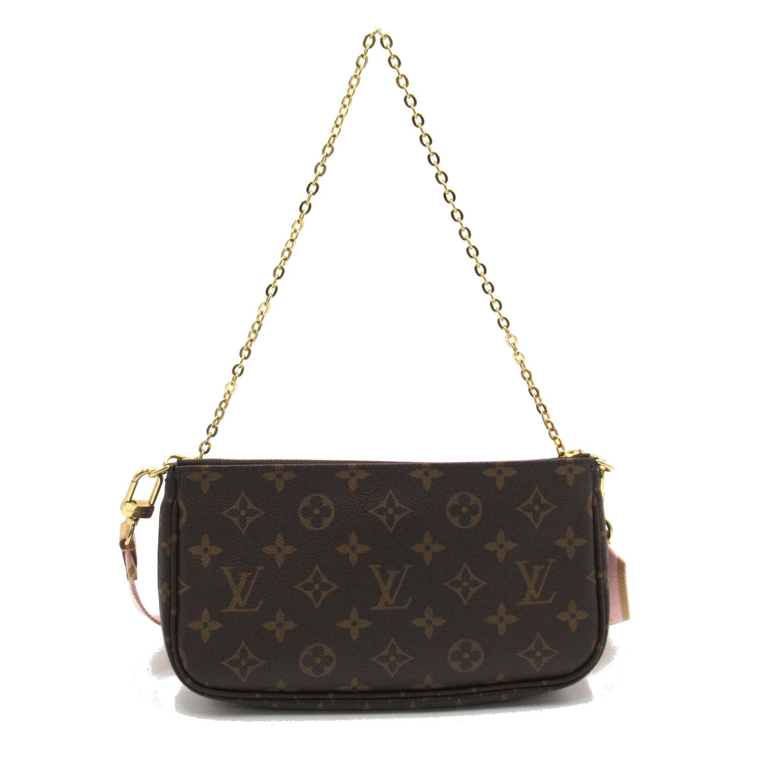LOUIS VUITTON Monogram Multi Pochette Accessories手挽肩背兩用袋粉紅色/Multi Pochette Accessories