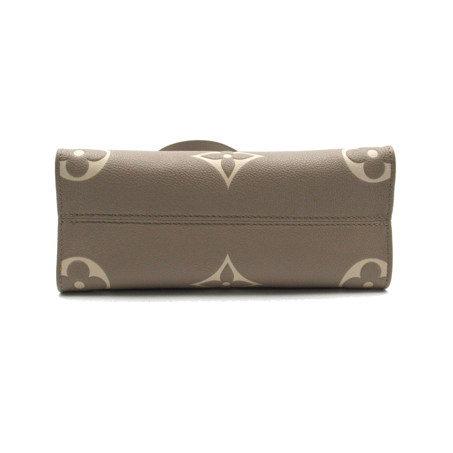 LOUIS VUITTON Monogram Empreinte OnTheGo PM金扣手挽肩背兩用袋米色