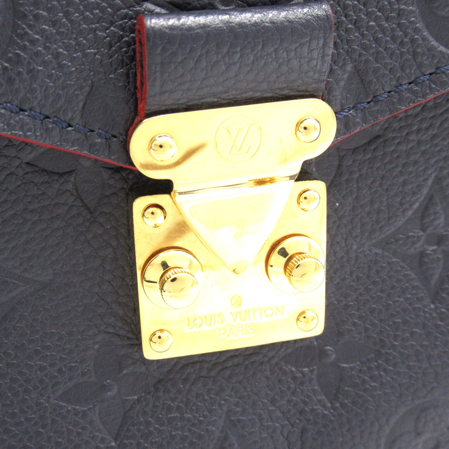 LOUIS VUITTON Monogram Empreinte Pochette Metis MM手挽肩背兩用袋Marine Rouge藍色