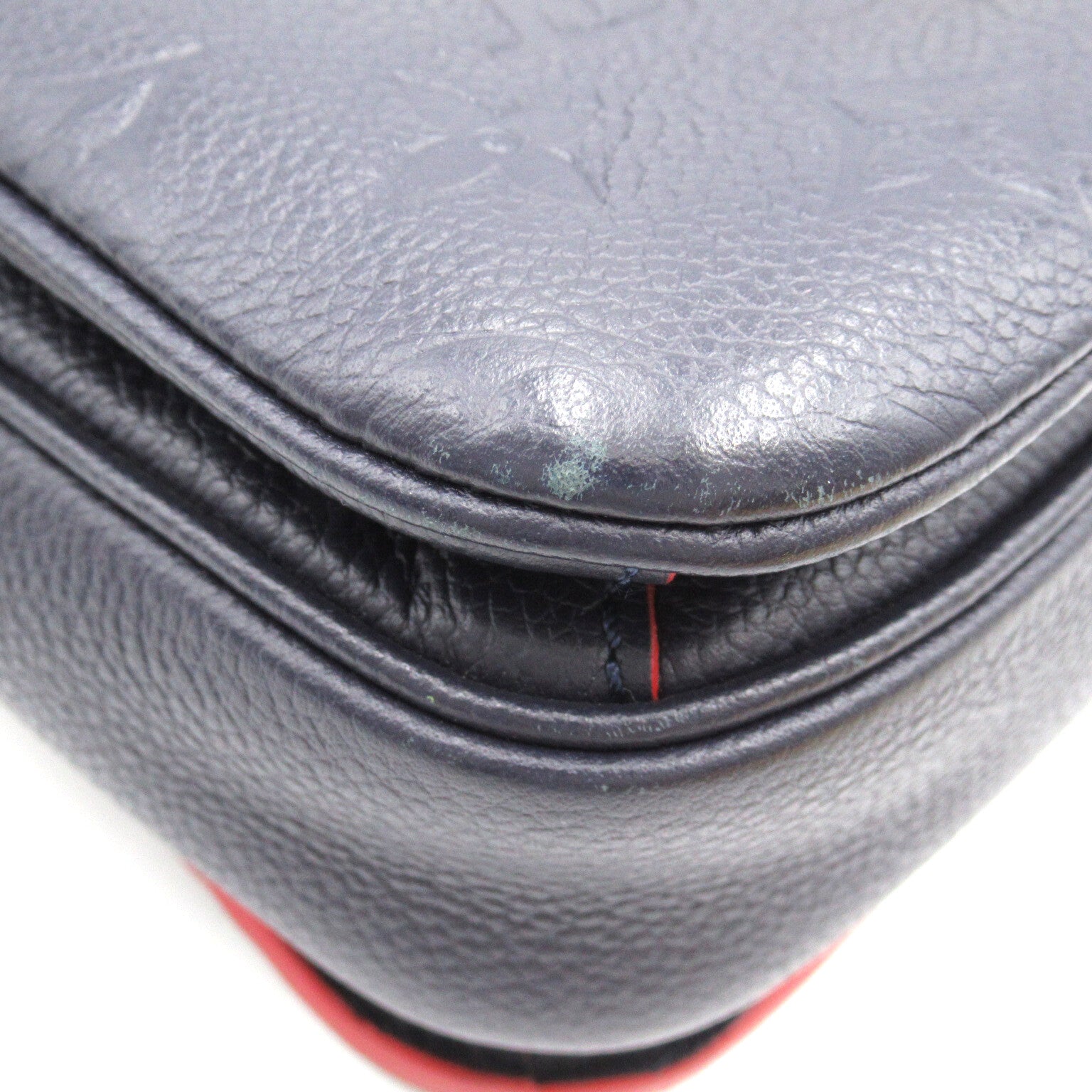 LOUIS VUITTON Monogram Empreinte Pochette Metis MM手挽肩背兩用袋Marine Rouge藍色