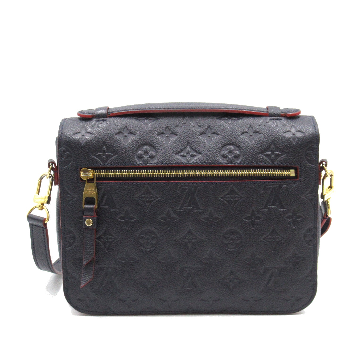 LOUIS VUITTON Monogram Empreinte Pochette Metis MM手挽肩背兩用袋Marine Rouge藍色