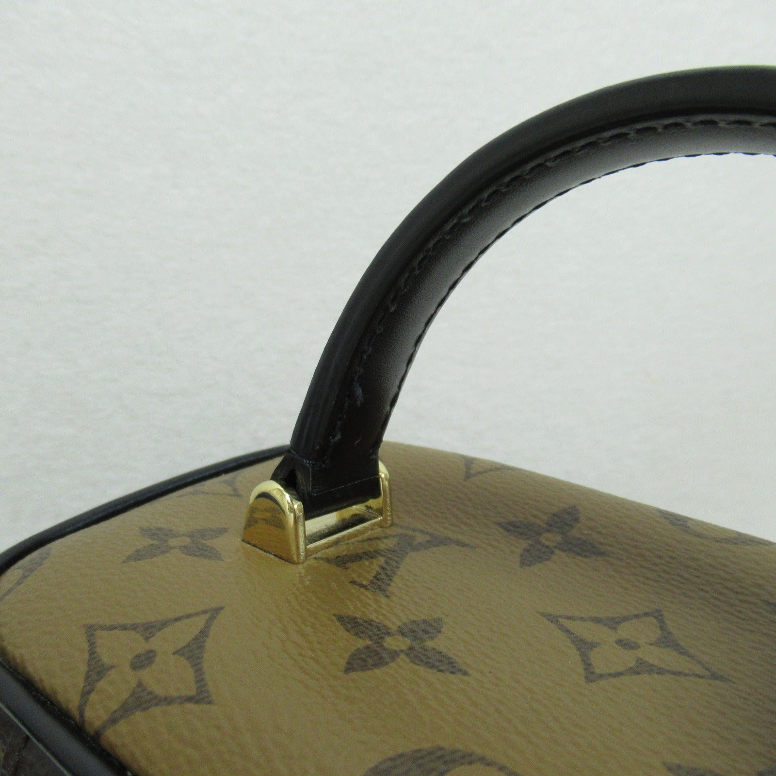 LOUIS VUITTON Monogram Reverse Vanity PM金扣手挽肩背兩用袋啡色