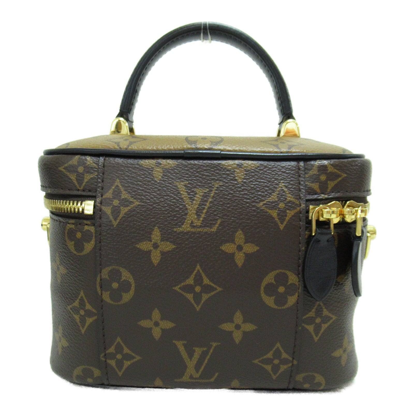 LOUIS VUITTON Monogram Reverse Vanity PM金扣手挽肩背兩用袋啡色