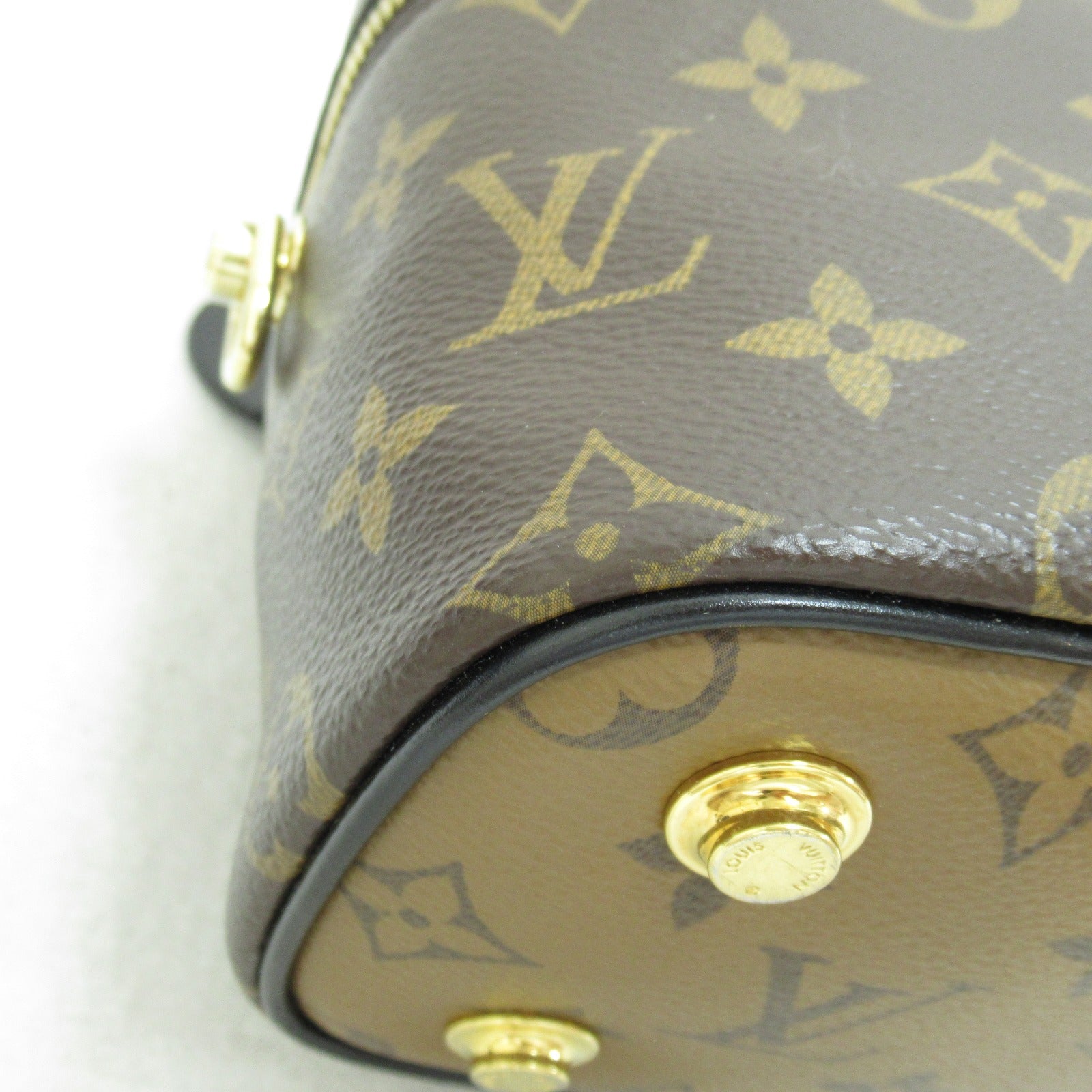 LOUIS VUITTON Monogram Reverse Vanity PM金扣手挽肩背兩用袋啡色