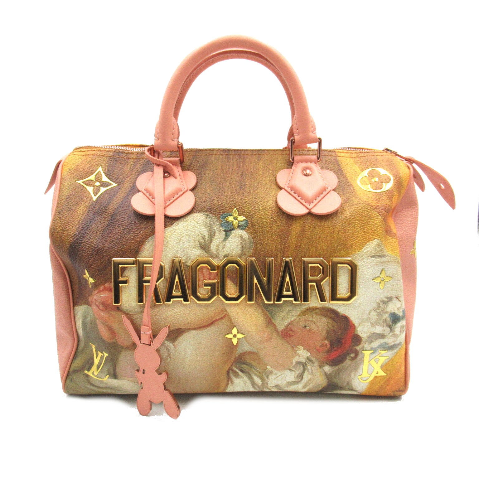 LOUIS VUITTON Masters collection Fragonard Speedy 30手挽袋粉紅色/米色