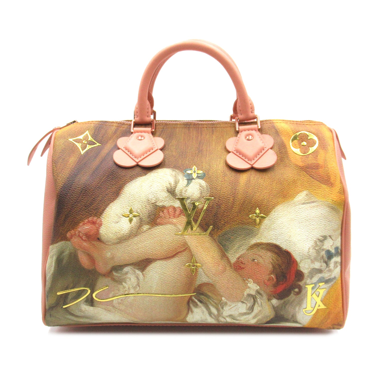 LOUIS VUITTON Masters collection Fragonard Speedy 30手挽袋粉紅色/米色