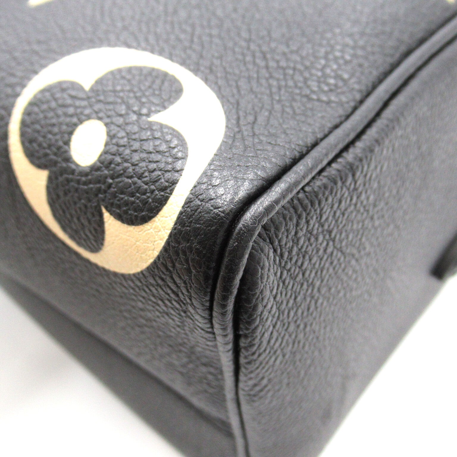 LOUIS VUITTON Monogram Empreinte Speedy Bandouliere 25手挽肩背兩用袋黑色/米色