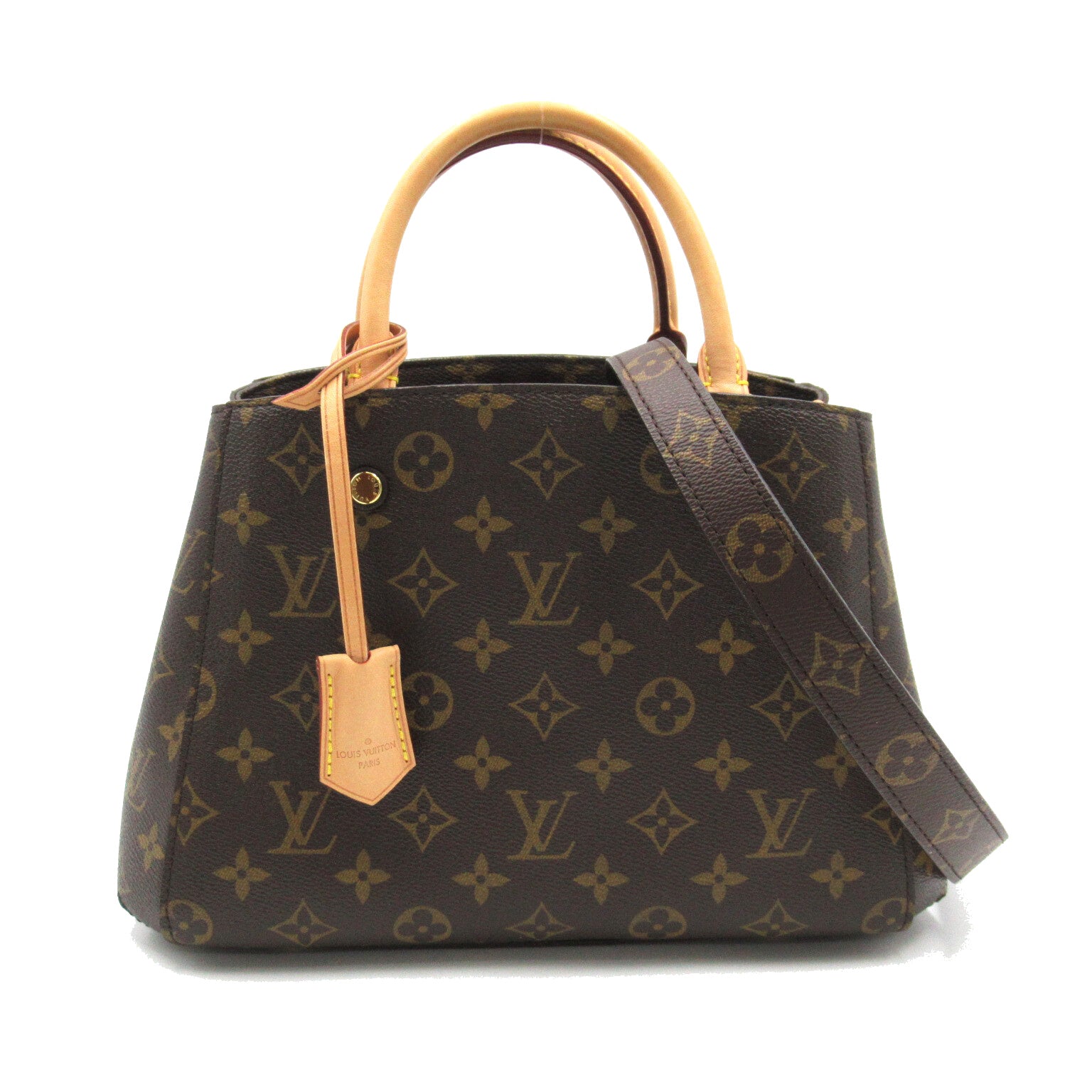 LOUIS VUITTON Monogram Montaigne BB手挽肩背兩用袋啡色