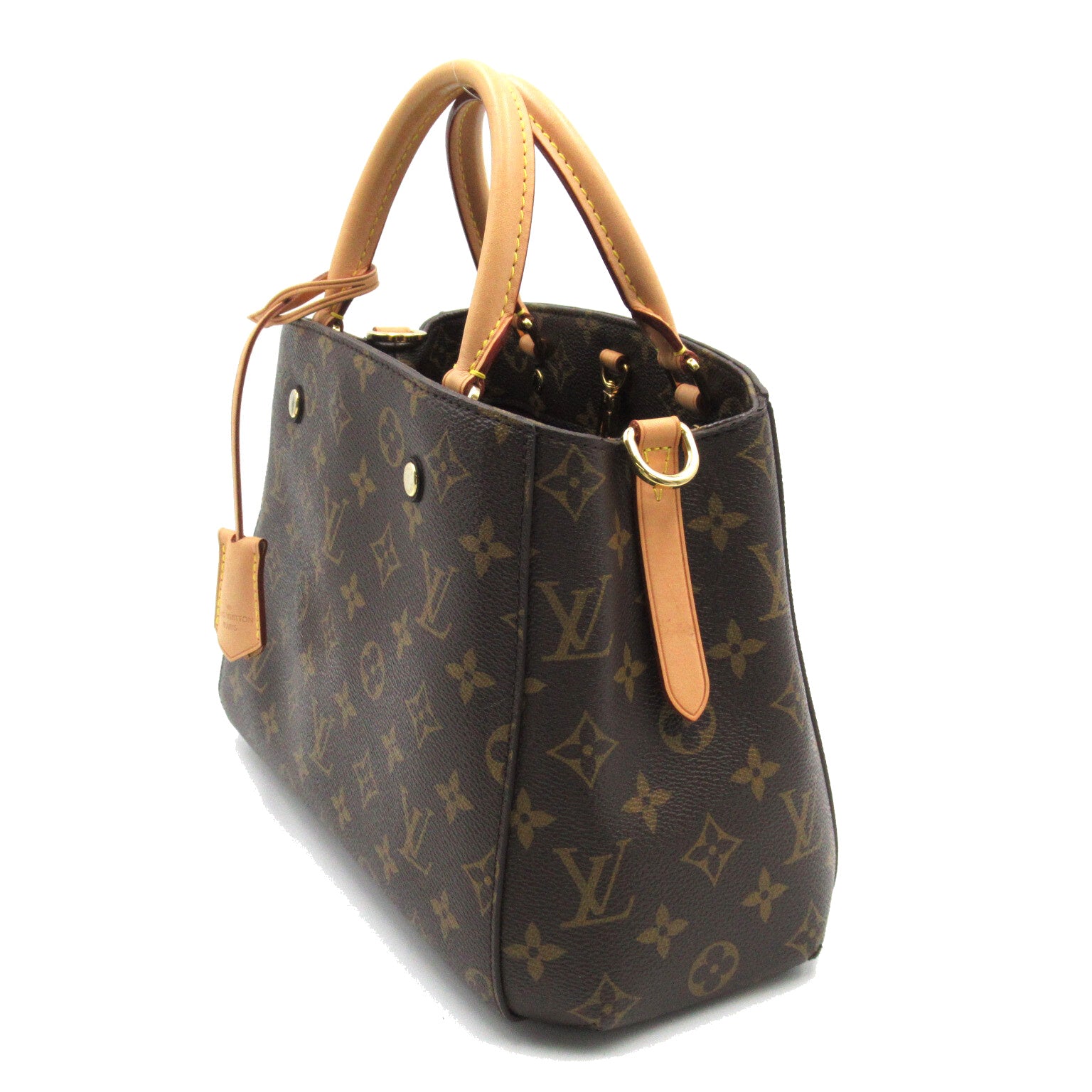 LOUIS VUITTON Monogram Montaigne BB手挽肩背兩用袋啡色