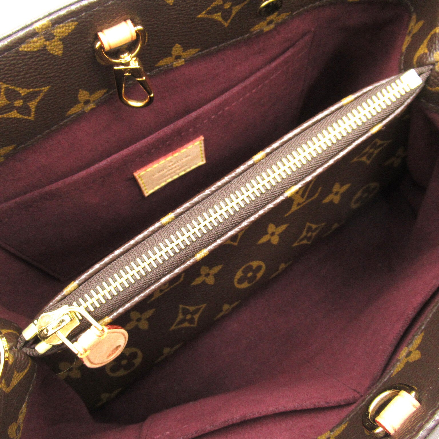 LOUIS VUITTON Monogram Montaigne BB手挽肩背兩用袋啡色