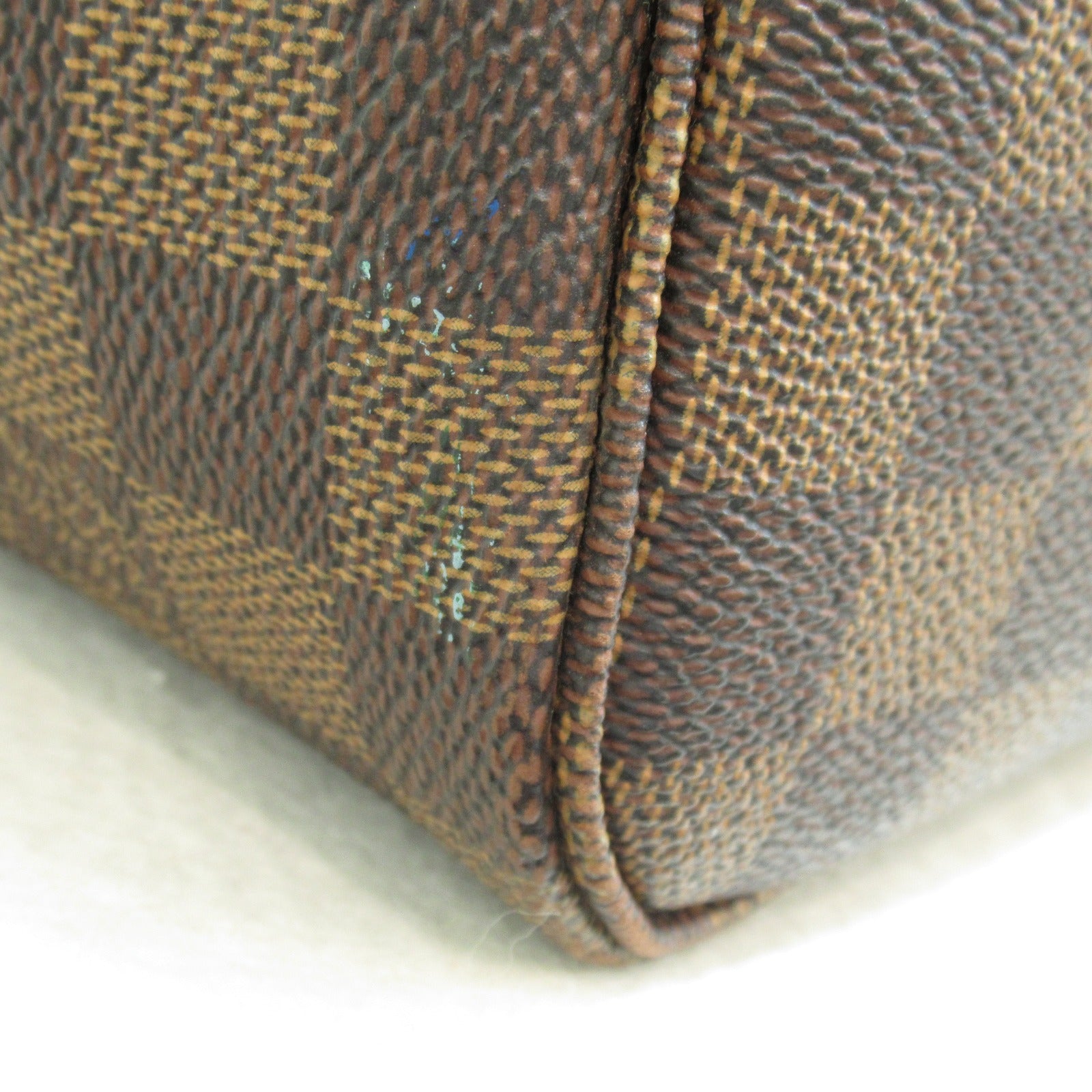LOUIS VUITTON Damier Neverfull MM金扣手挽袋啡色