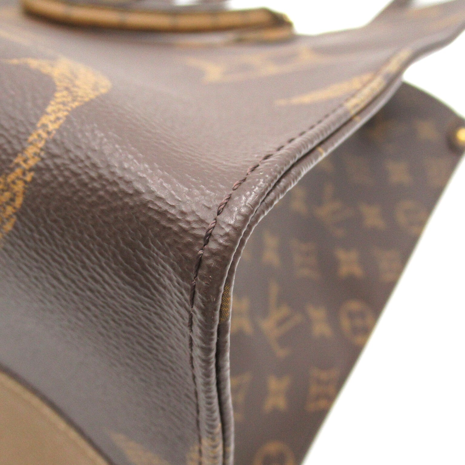 LOUIS VUITTON Monogram Reverse On the Go手挽肩背兩用袋啡色