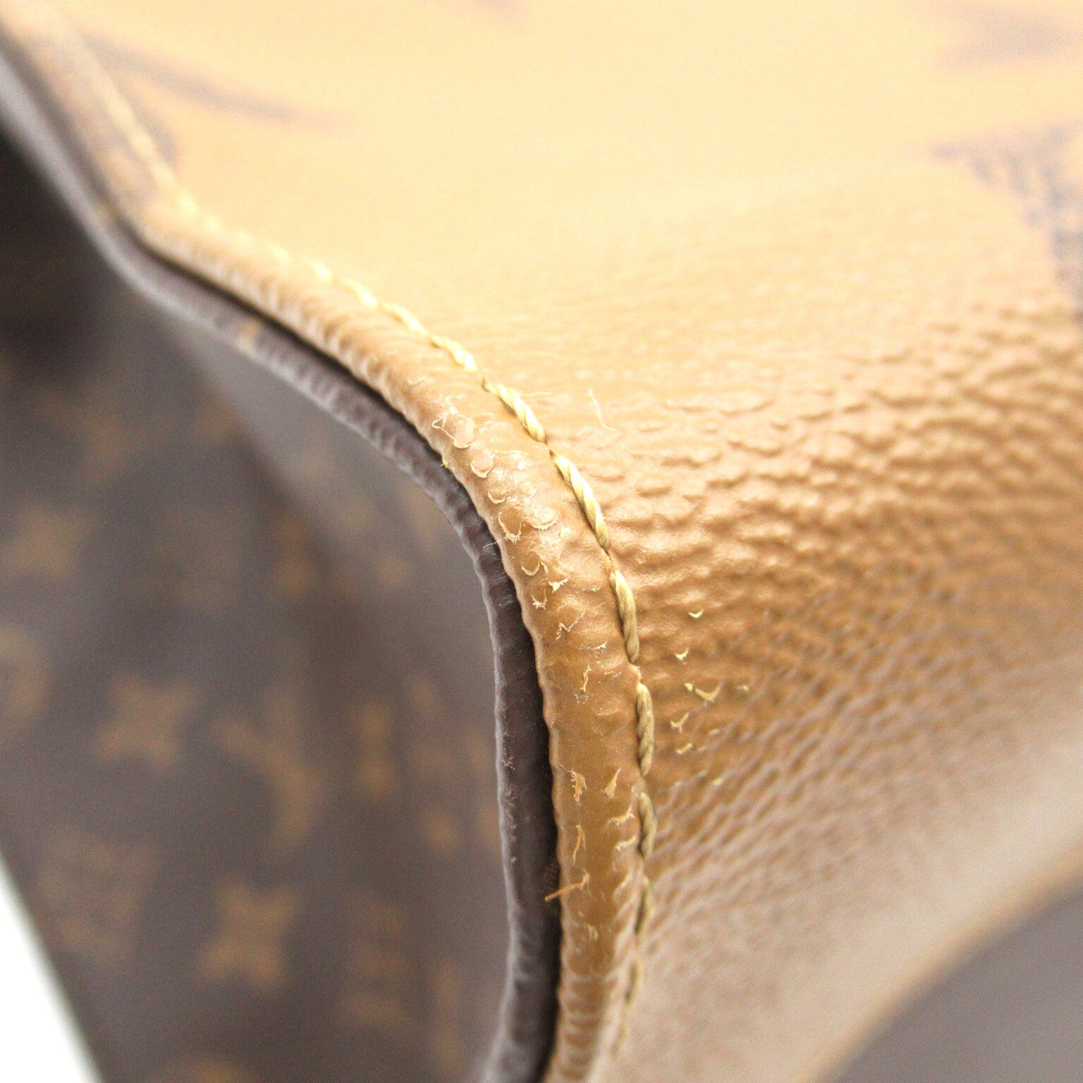 LOUIS VUITTON Monogram Reverse On the Go手挽肩背兩用袋啡色