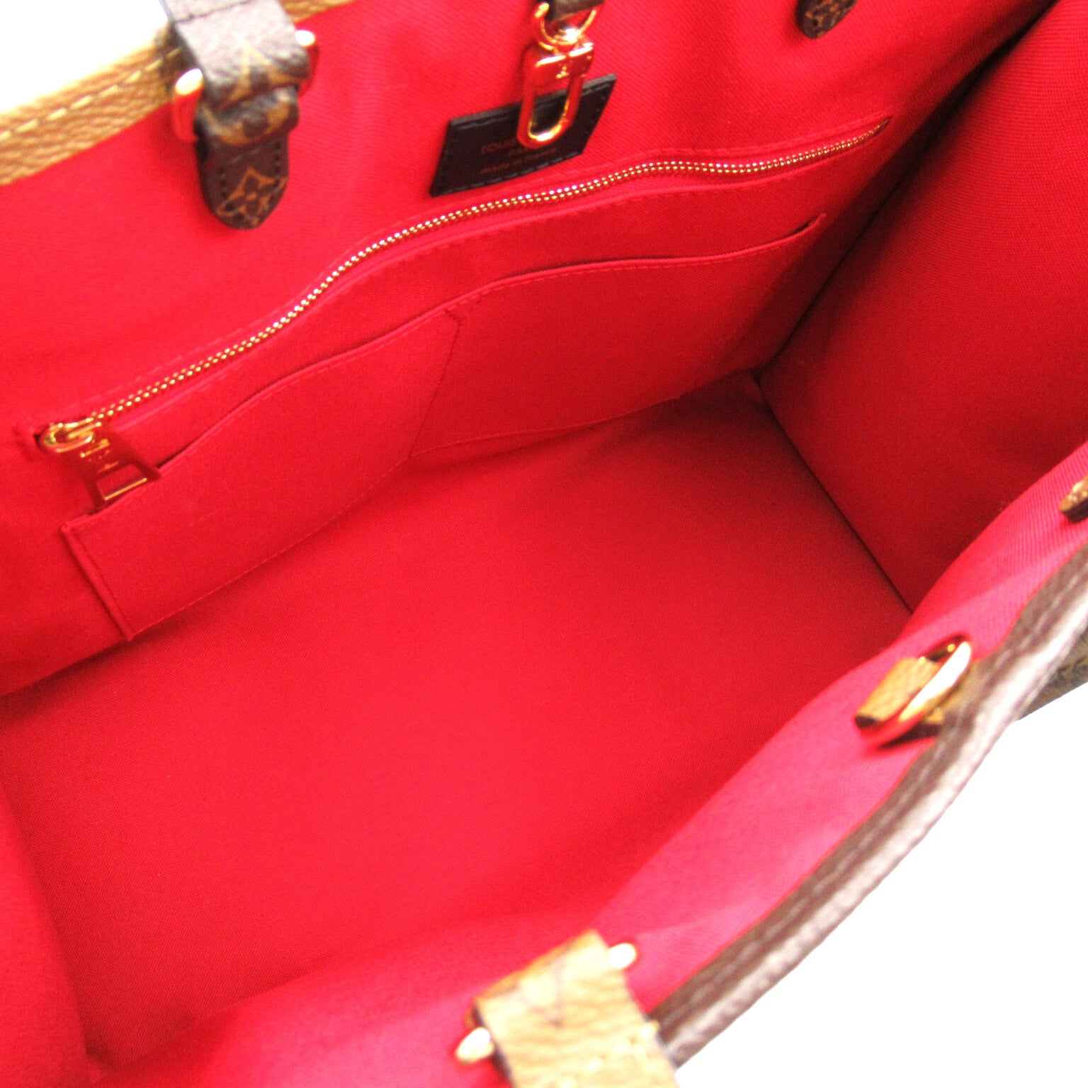 LOUIS VUITTON Monogram Reverse On the Go手挽肩背兩用袋啡色