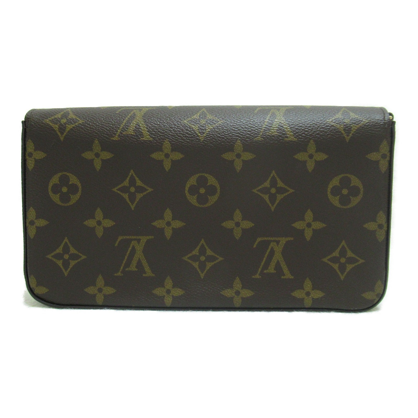 LOUIS VUITTON Monogram Felicie Pochette金扣鏈帶肩背袋啡色