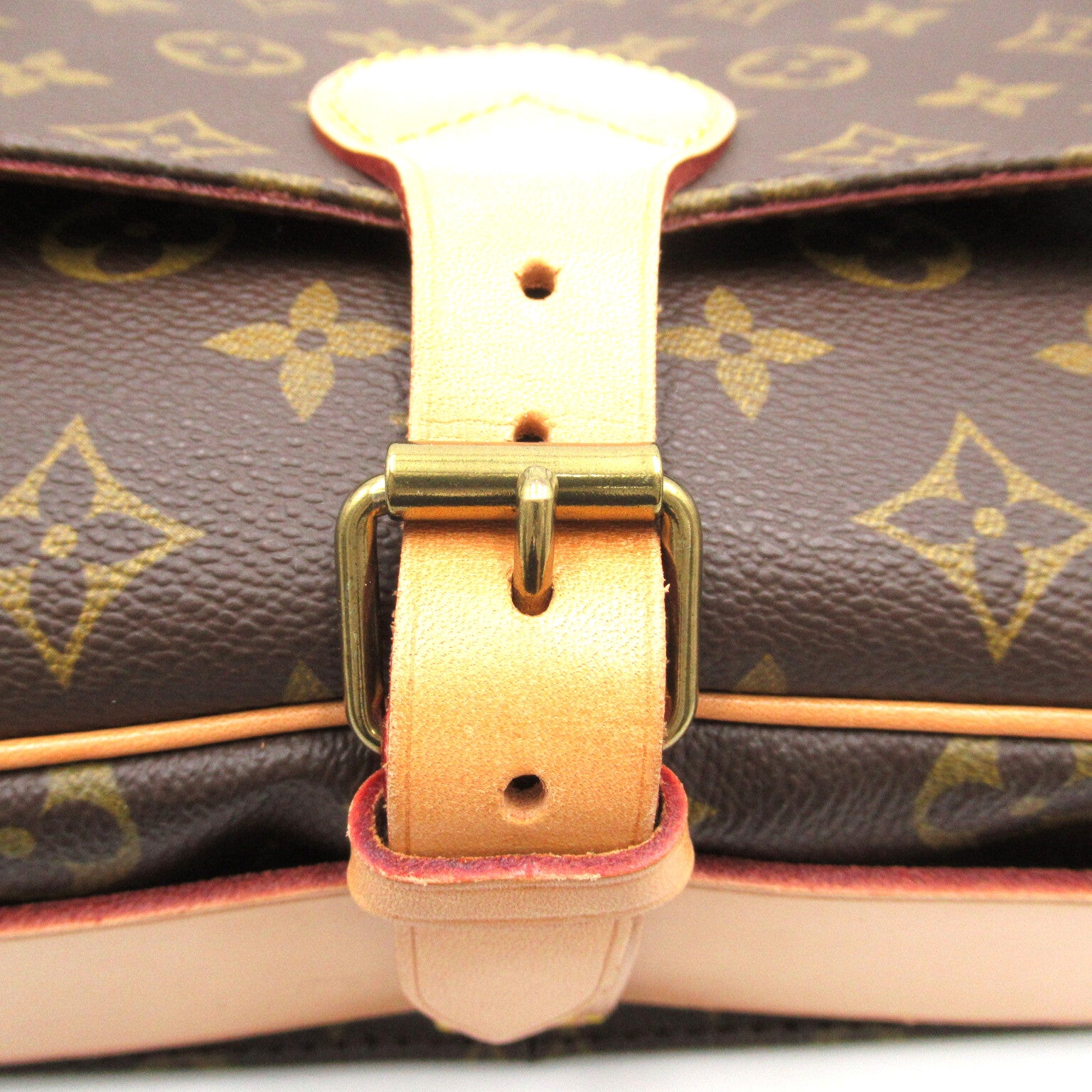 LOUIS VUITTON Monogram Cartouchiere 26金扣肩背袋啡色